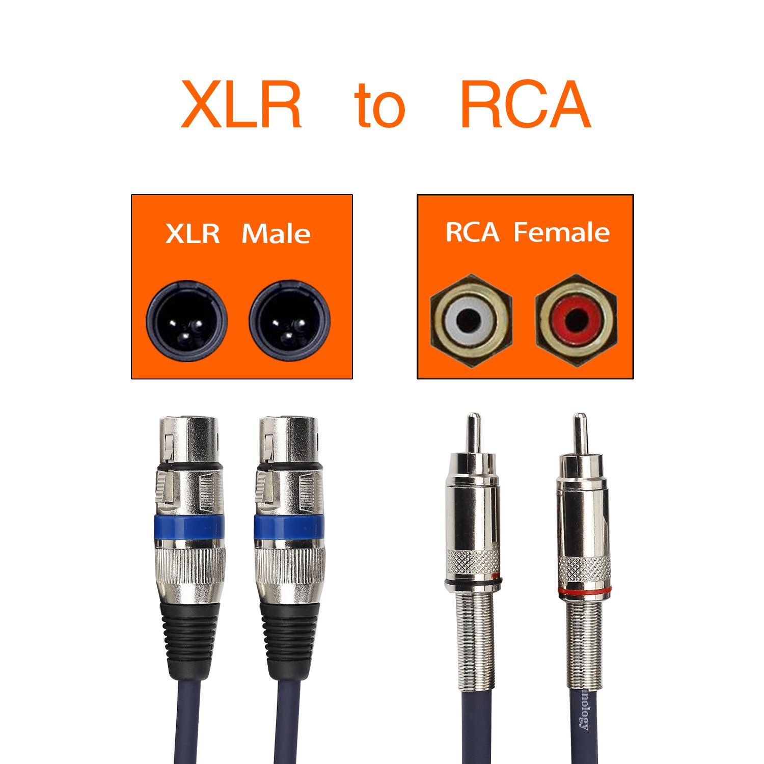 Foto 7 pulgar | Cable de Audio Tision Dual Xlr Hembra a 2 Rca Macho 1,5 M - Venta Internacional