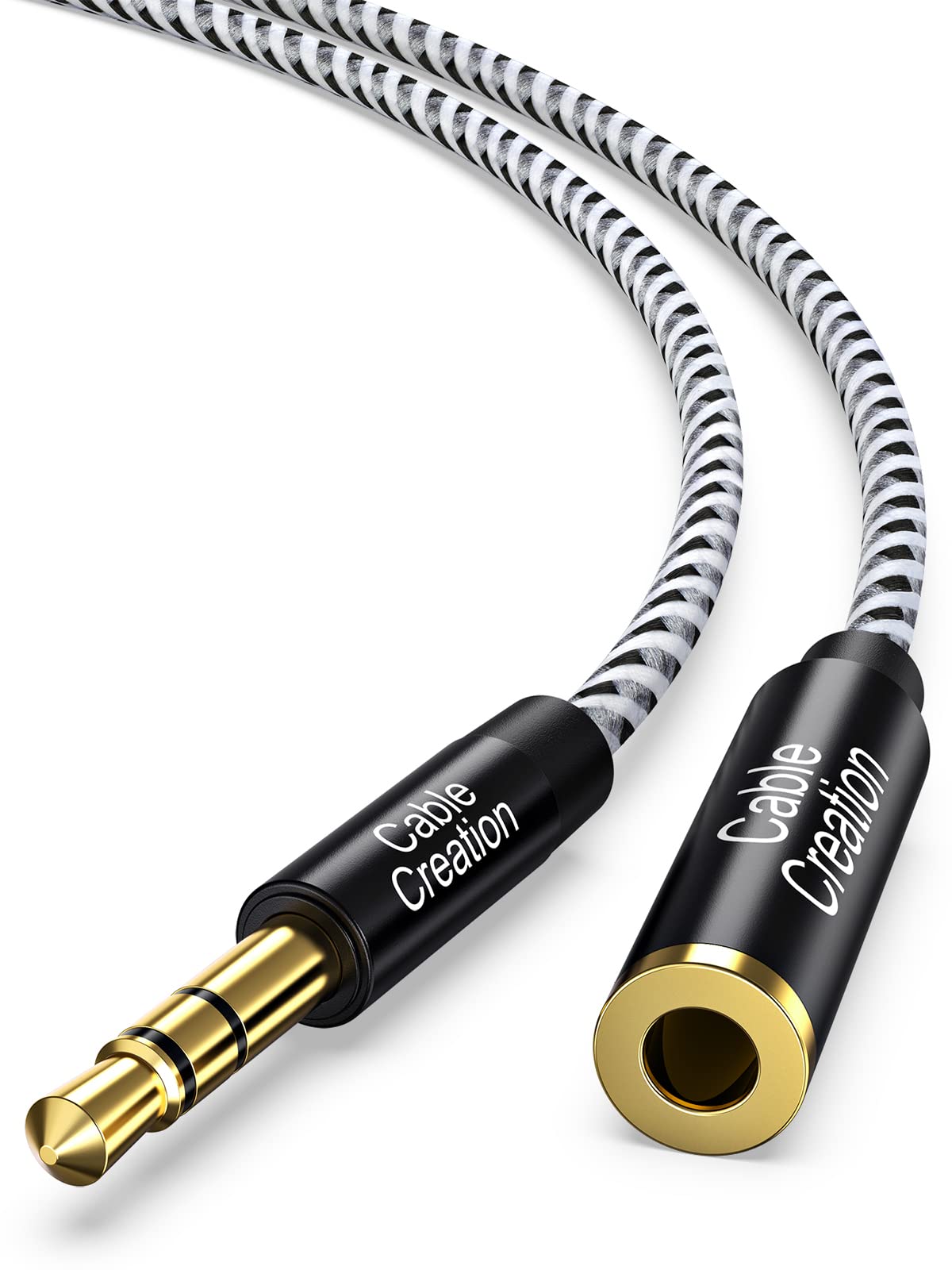 Foto 1 | Cable De Extensión De Audio Cablecreation De 1,8 M, 3,5 Mm, M/f, 6 Pies, Negro - Venta Internacional.