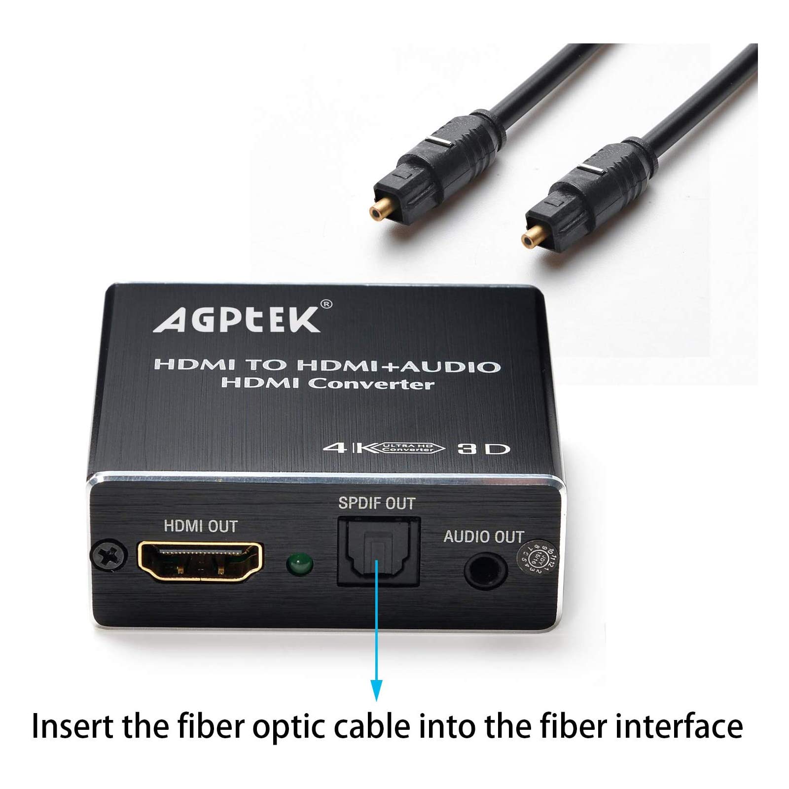 Foto 6 | Divisor Extractor de Audio Hdmi Agptek 4k X 2k Ultra Hd - Venta Internacional