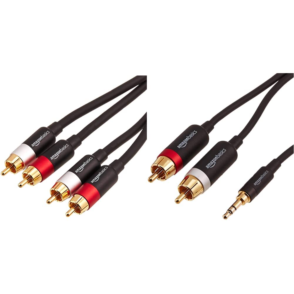 Foto 1 | Cable De Audio Estéreo Amazon Basics De 2 Machos A 2 Machos Rca De 8 Pies - Venta Internacional.