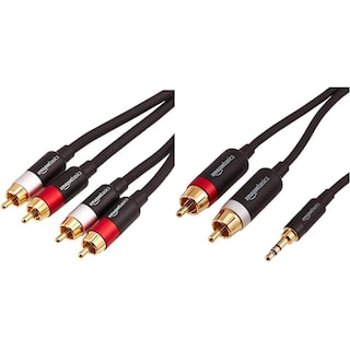 Foto 1 | Cable De Audio Estéreo Amazon Basics De 2 Machos A 2 Machos Rca De 8 Pies - Venta Internacional.