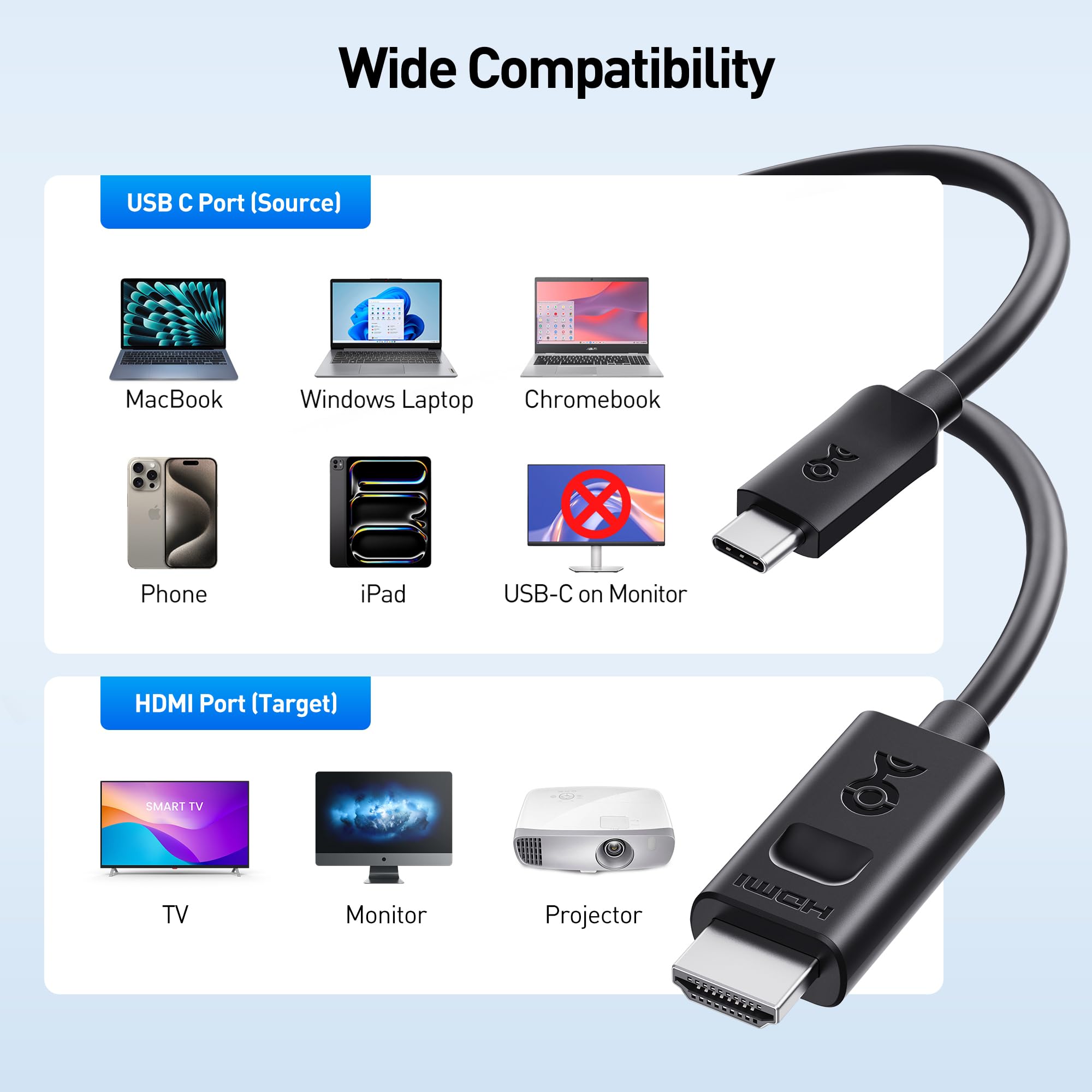 Foto 7 pulgar | Cable Usb C A Hdmi 2.1 Matters 8k @60hz Black - Venta Internacional.