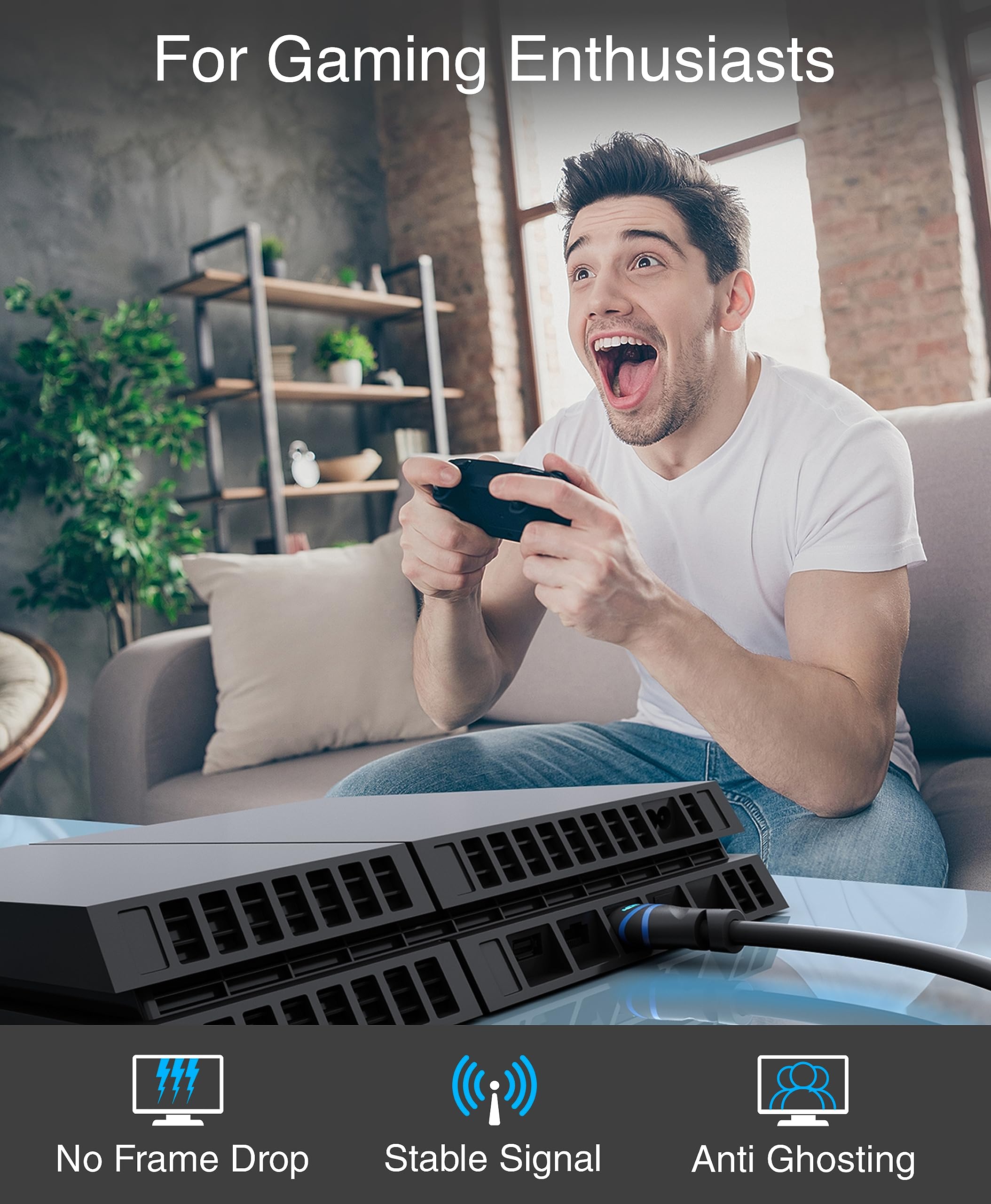 Foto 3 pulgar | Cable Hdmi Bluerigger 4k Hdr10 Earc De Alta Velocidad De 50 Pies (15 M) - Venta Internacional.