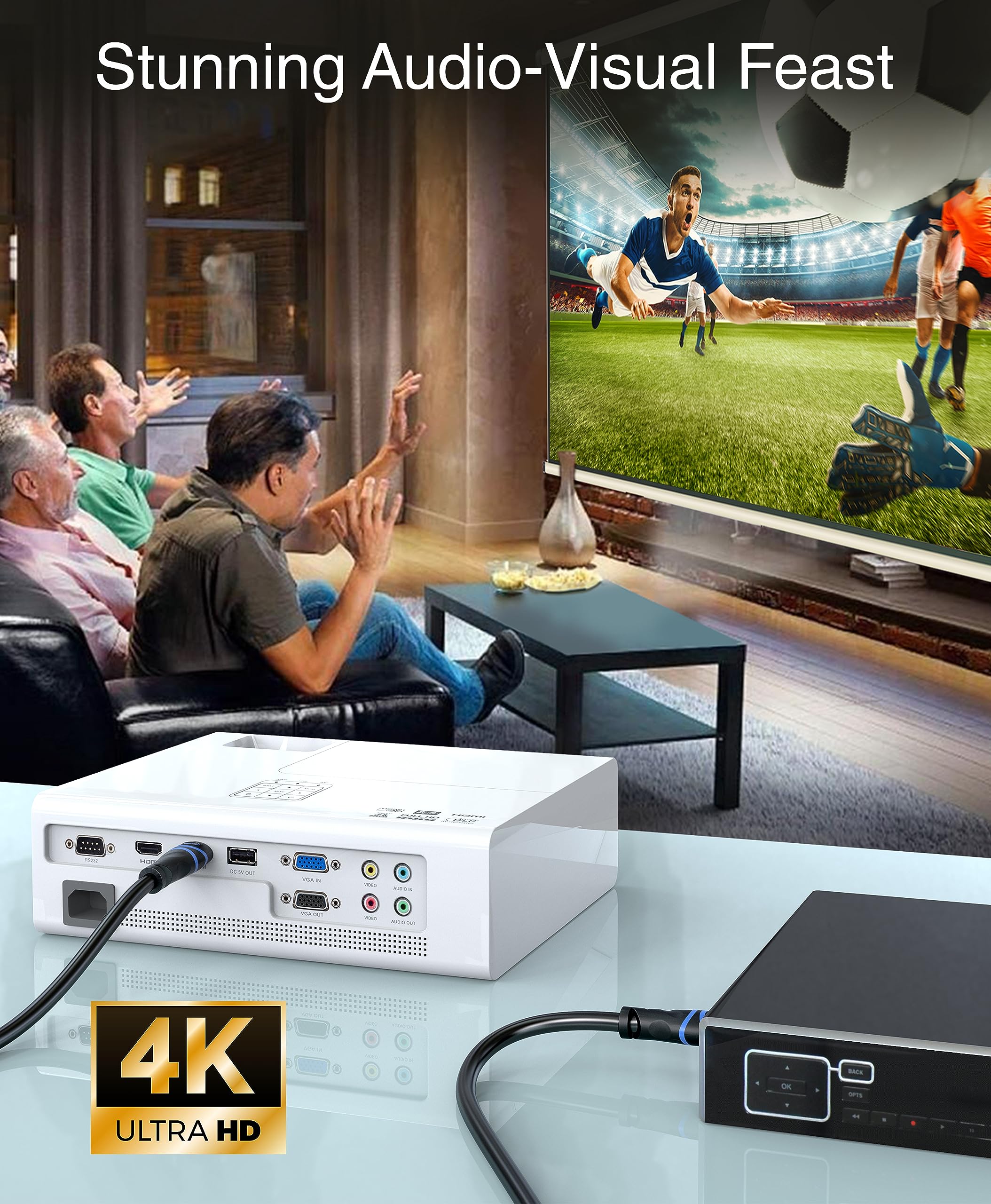 Foto 5 pulgar | Cable Hdmi Bluerigger 4k Hdr10 Earc De Alta Velocidad De 50 Pies (15 M) - Venta Internacional.