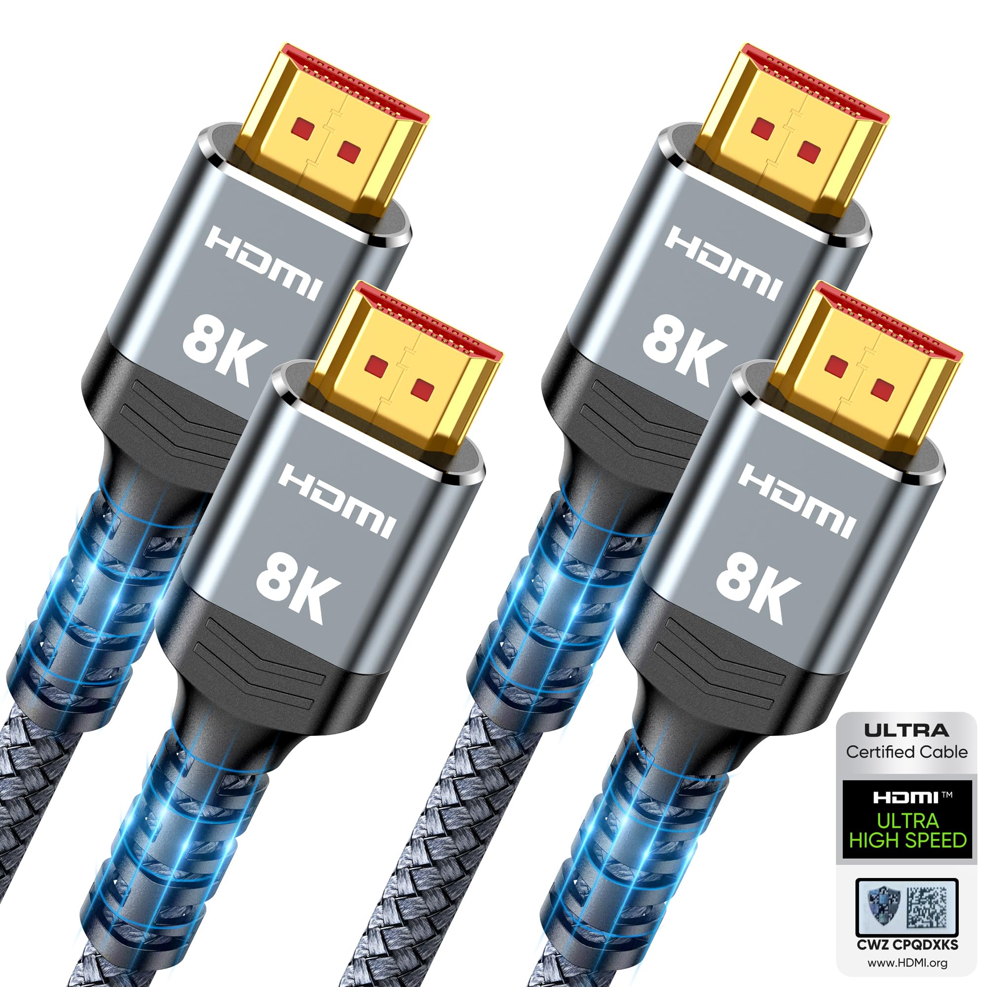 Foto 2 pulgar | Cable Hdmi Highwings 10k 8k Hdmi 2.1 48 Gbps, Paquete De 2 M - Venta Internacional.