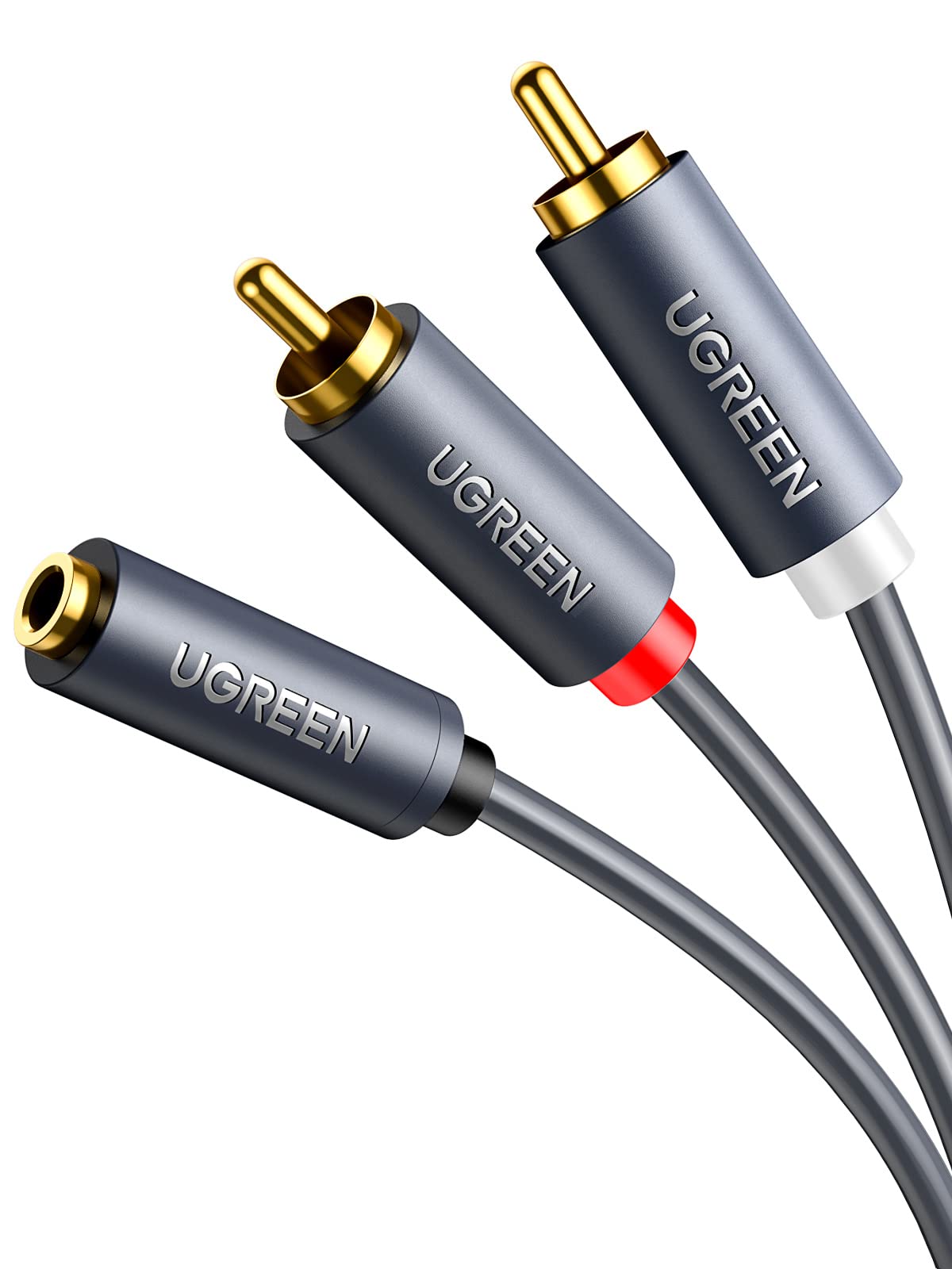Cable Ugreen De 3,5 Mm Hembra A 2 Rca Macho Chapado En Oro, 20 Cm - Venta Internacional.
