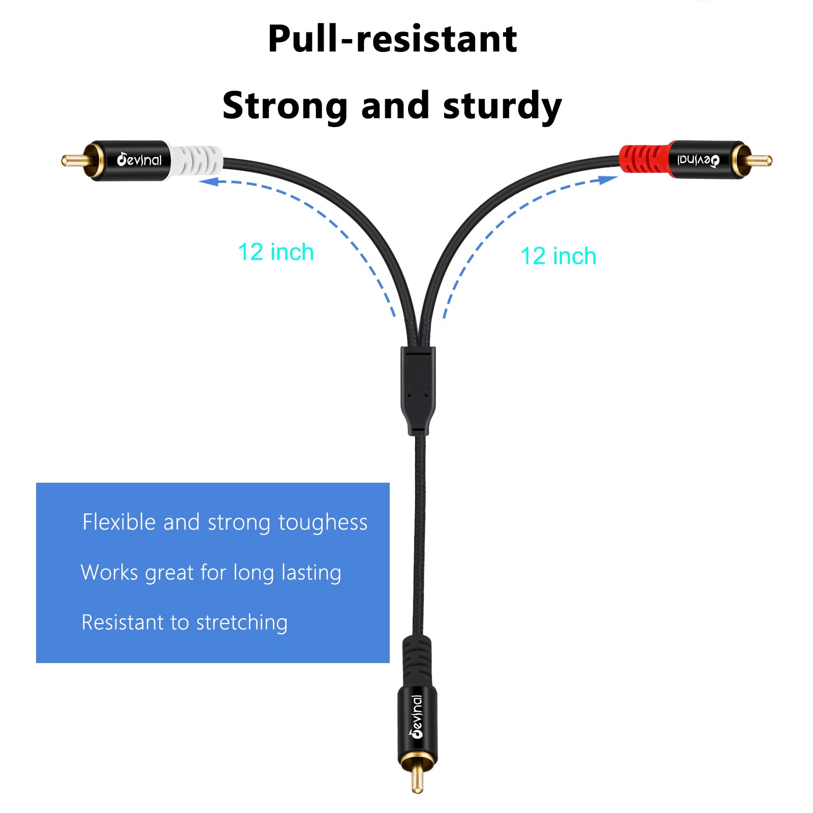 Foto 8 pulgar | Cable Divisor Rca y Devinal 1 Macho a 2 Machos 3 M para Subamplificadores - Venta Internacional