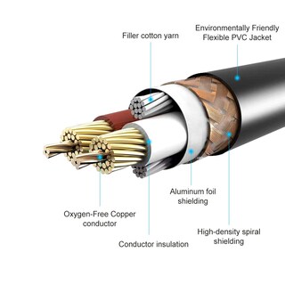 Foto 6 | Cable Rca y Devinal Subwoofer de 1 Macho a 2 Machos 2 M Chapado en Oro - Venta Internacional