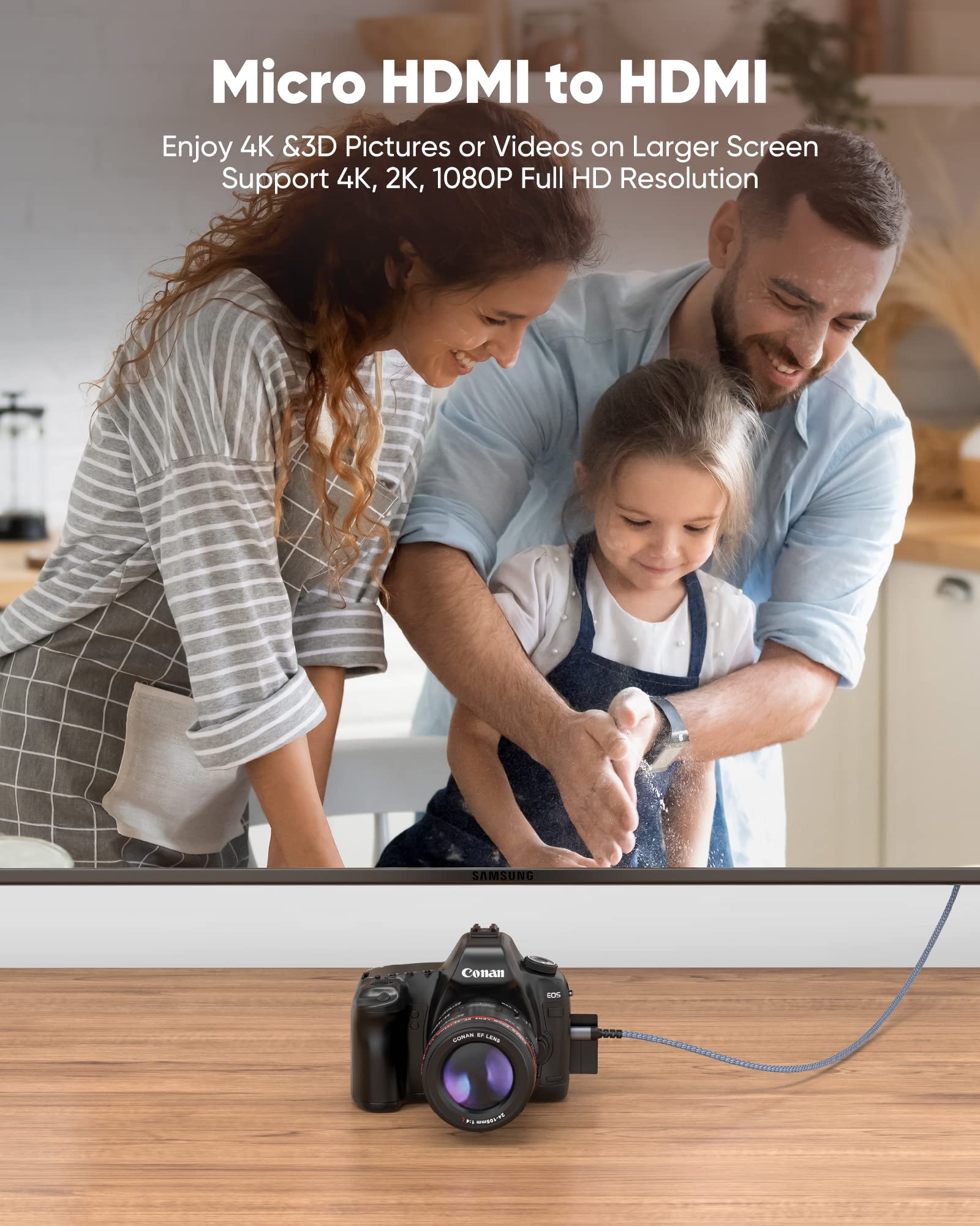 Foto 5 pulgar | Cable Hdmi A Hdmi Highwings 4k De 10 Pies Para Cámara Réflex Digital, Gopro - Venta Internacional.