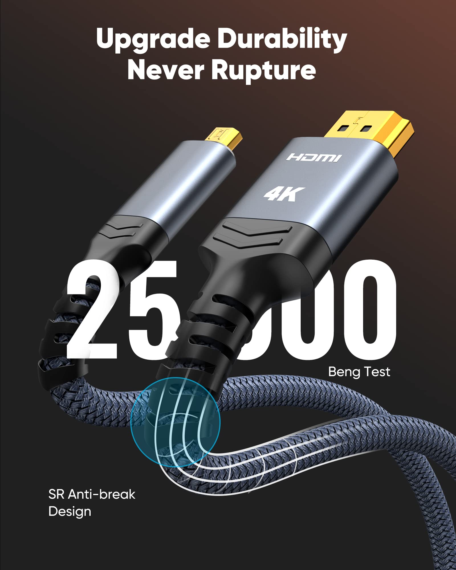 Foto 6 pulgar | Cable Hdmi A Hdmi Highwings 4k De 10 Pies Para Cámara Réflex Digital, Gopro - Venta Internacional.
