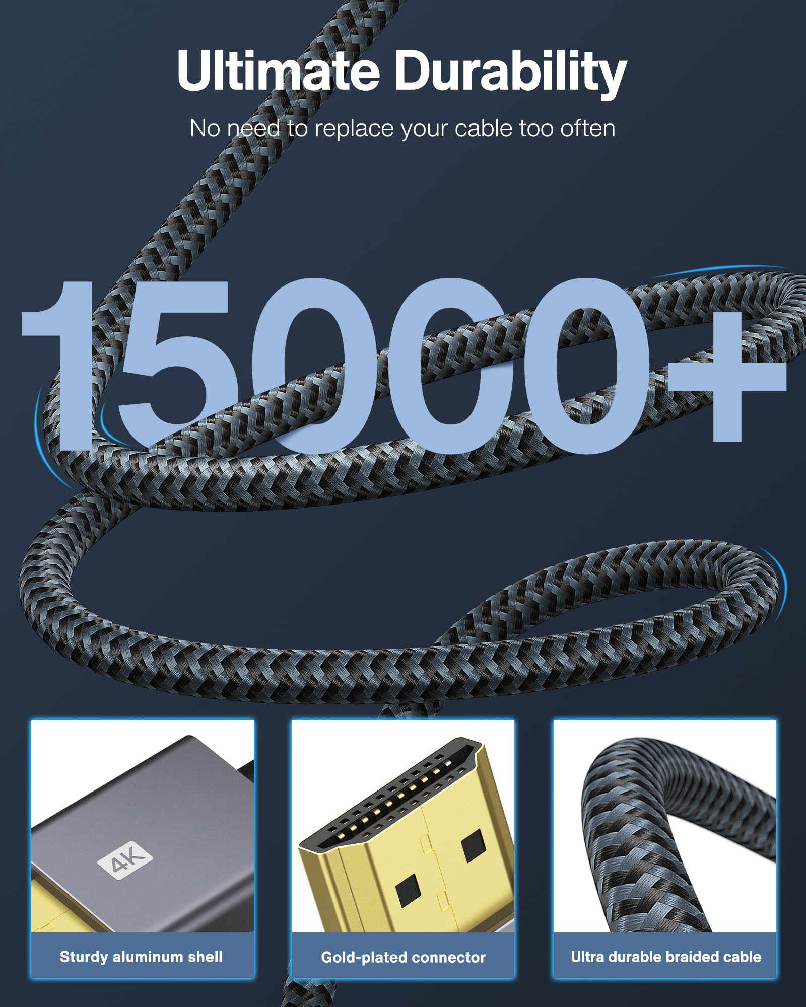 Foto 6 pulgar | Cable Hdmi Ivanky 4k Hdmi 2.0 De 10 Pies/3 M De Alta Velocidad Y 18 Gbps - Venta Internacional.