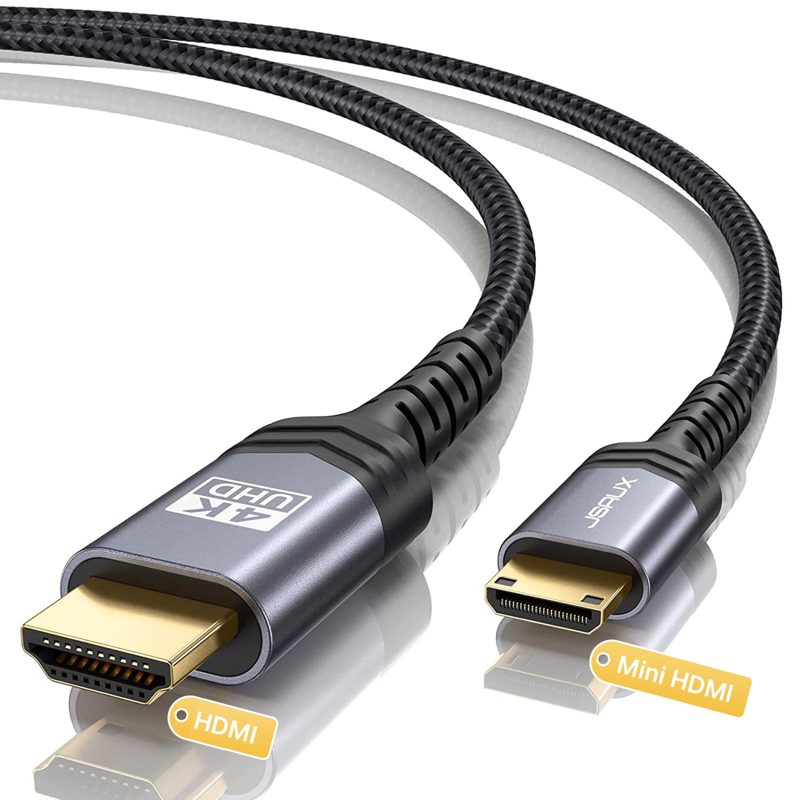 Foto 2 pulgar | Cable Hdmi Jsaux Mini Hdmi A Hdmi 4k, 60 Hz, 3 Pies, Gris - Venta Internacional.