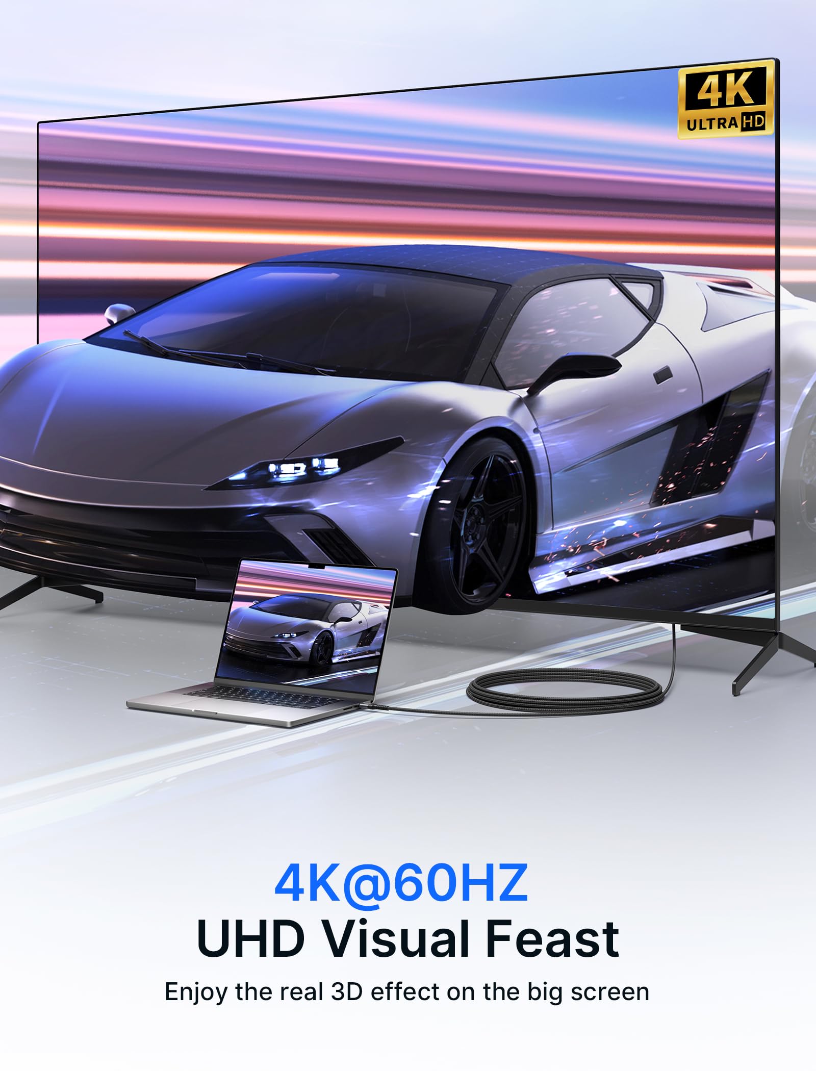 Foto 4 pulgar | Cable Hdmi Jsaux Mini Hdmi A Hdmi 4k, 60 Hz, 3 Pies, Gris - Venta Internacional.
