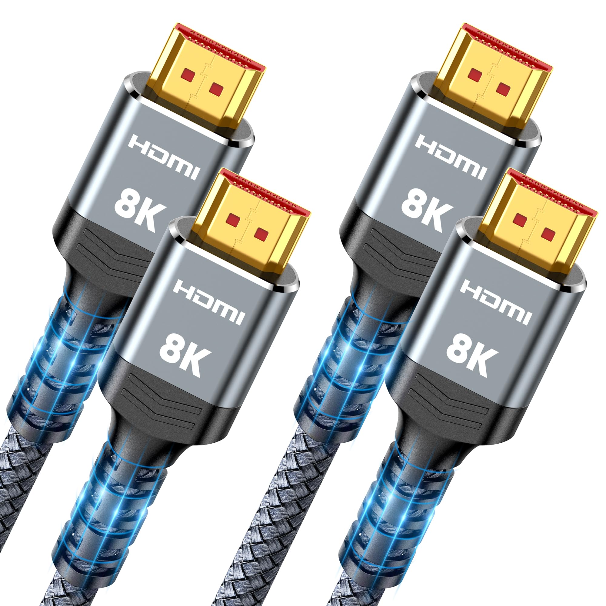Foto 2 pulgar | Cable Hdmi Highwings 8k 2.1 1 M, Paquete De 2 Unidades, 48 Gbps, Nailon Trenzado - Venta Internacional.