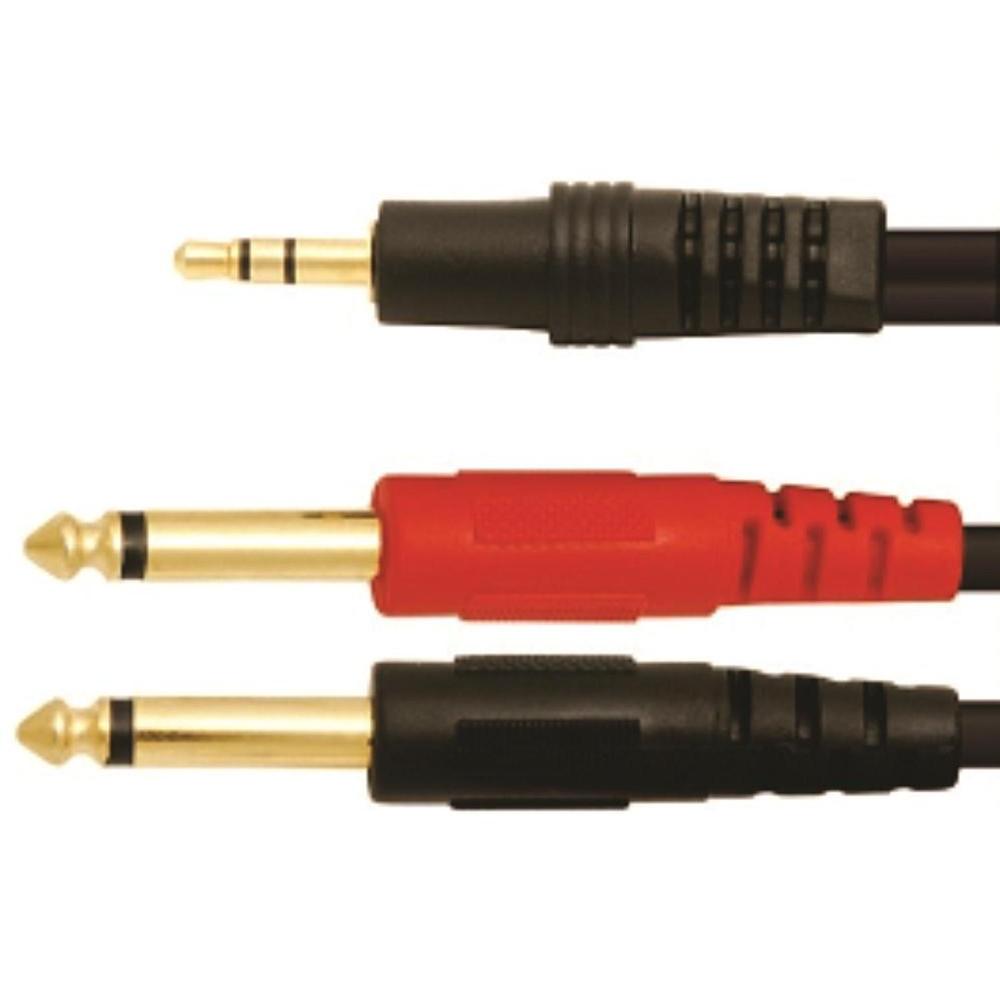 Foto 3 pulgar | Cable de Audio Estéreo Dorado de Alta Calidad 3.5 mm a 6.3 mm con OFC  1.8m
