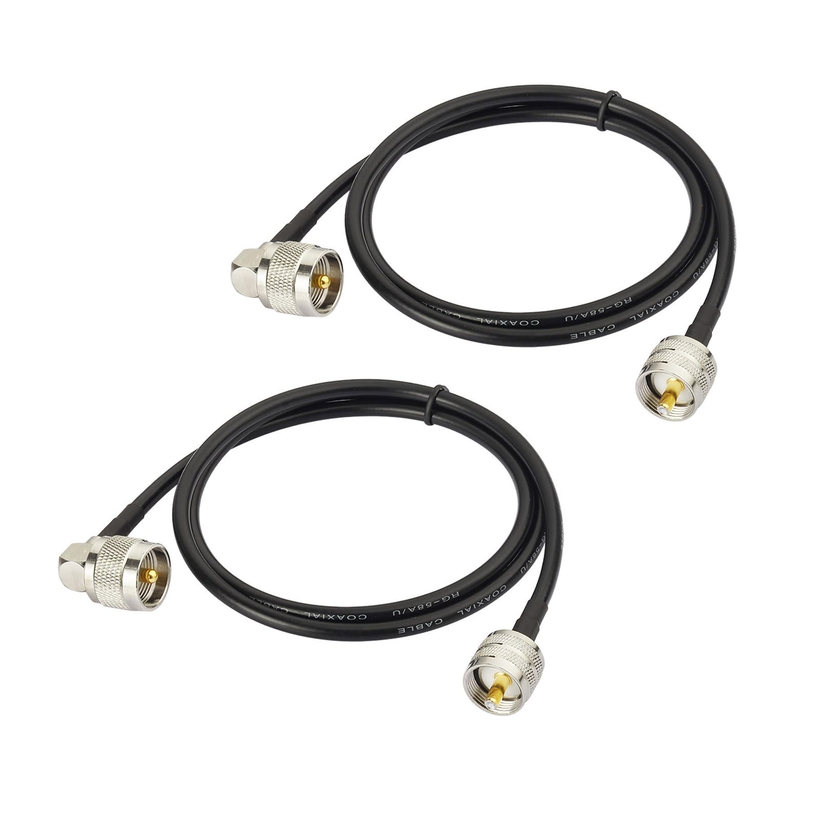 Foto 2 pulgar | Cable Coaxial Superbat Pl-259 Uhf Macho A Macho De 100 Cm, Paquete De 2 - Venta Internacional.