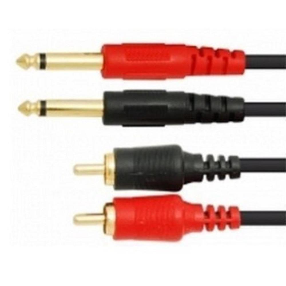Foto 3 pulgar | Extension 2 Plug Mono 63 Mm a 2 Plug Rca Dorado