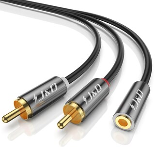 Foto 1 | Cable Adaptador De Audio J&d De 3,5 Mm Hembra A 2 Rca Macho De 2,4 M - Venta Internacional.