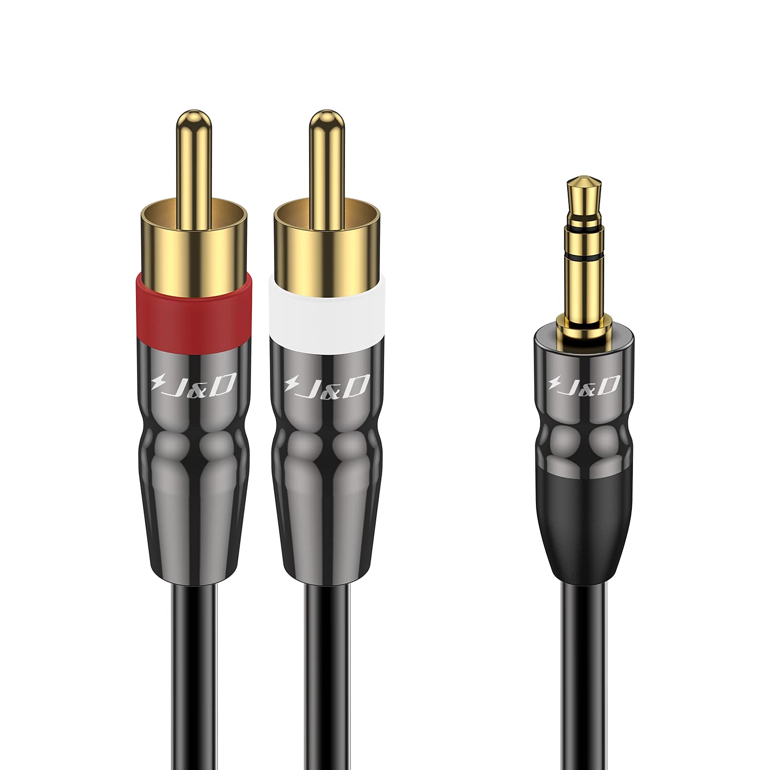 Foto 2 pulgar | Cable De Audio J&d De 3,5 Mm Macho A 2 Rca Macho Chapado En Oro, 6 M - Venta Internacional.