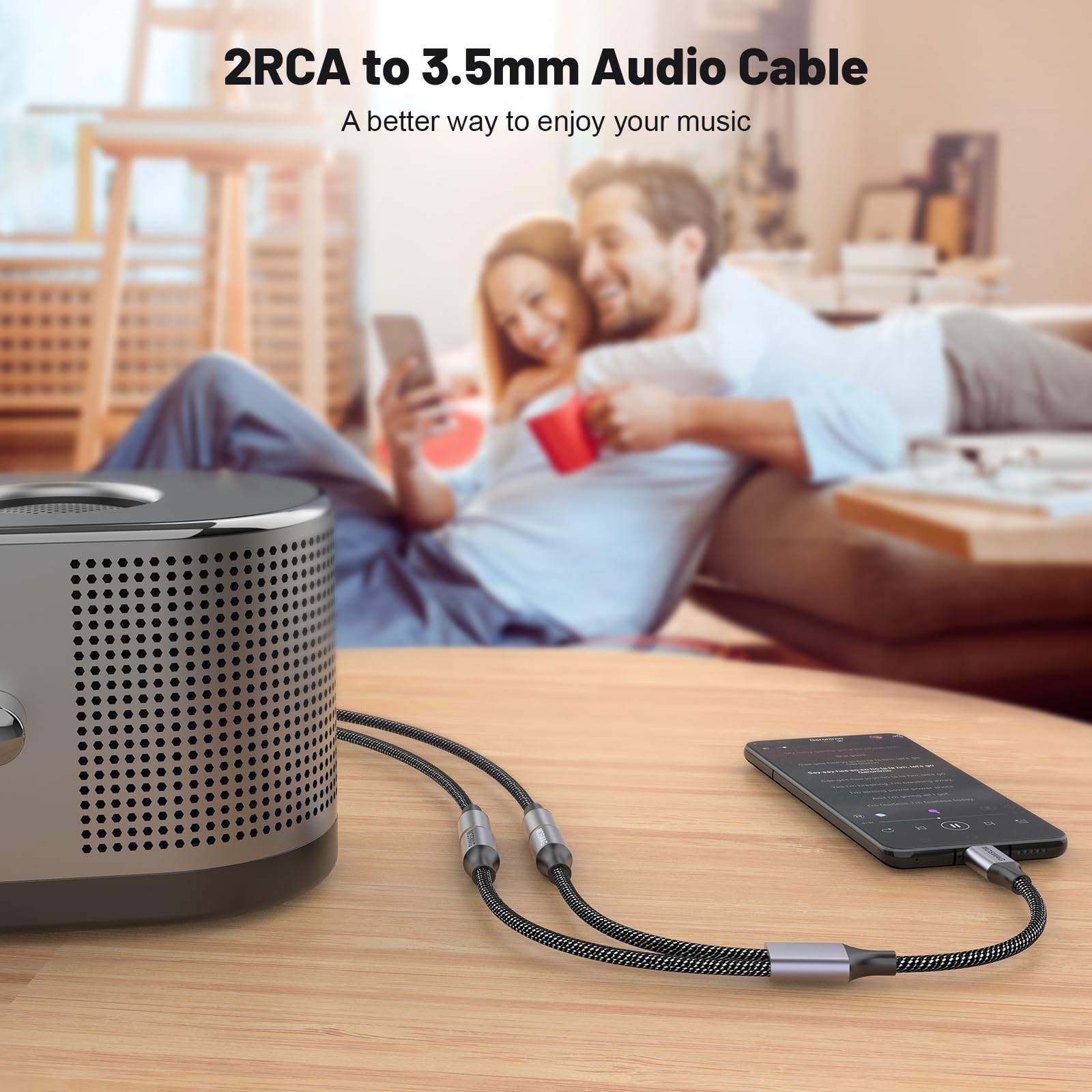 Foto 7 pulgar | Cable Auxiliar Estéreo Tipo C A Rca Dual Moswag - Venta Internacional.