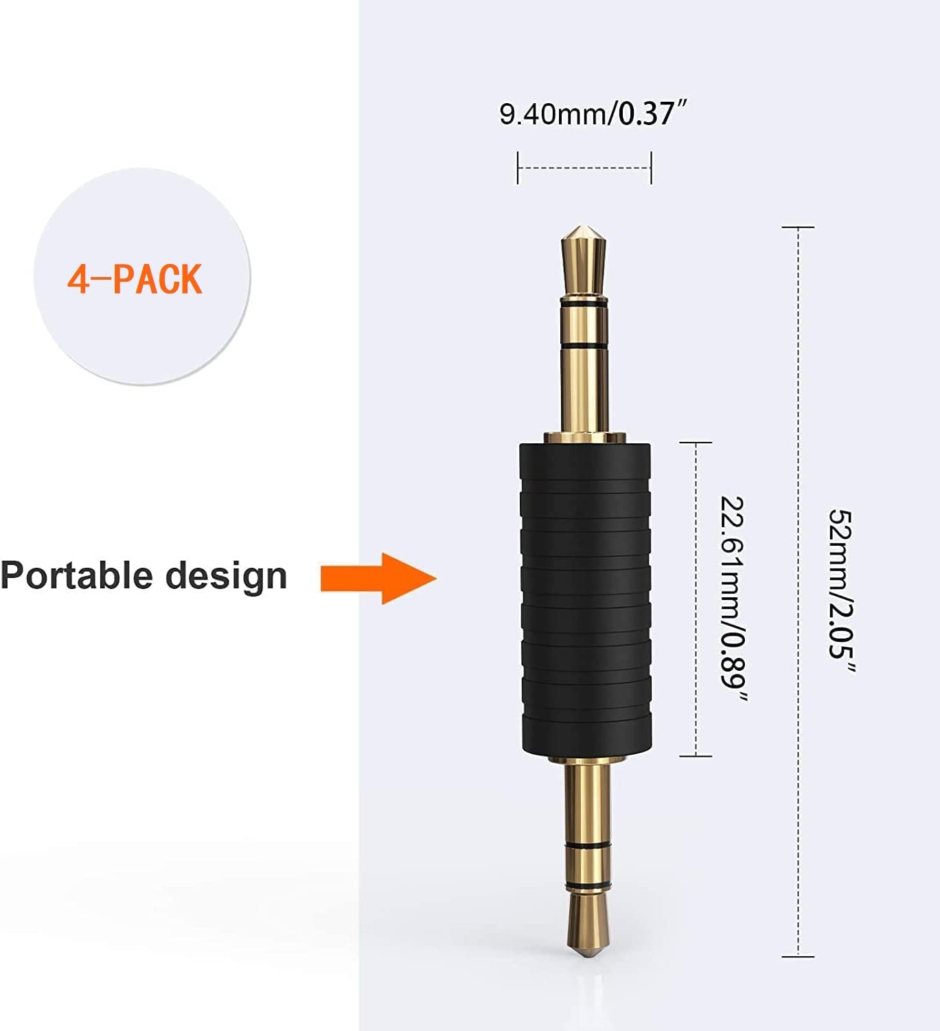 Foto 5 | Adaptador De Audio Cablecreation Con Conector Estéreo De 3,5 Mm Macho A Macho - Venta Internacional.