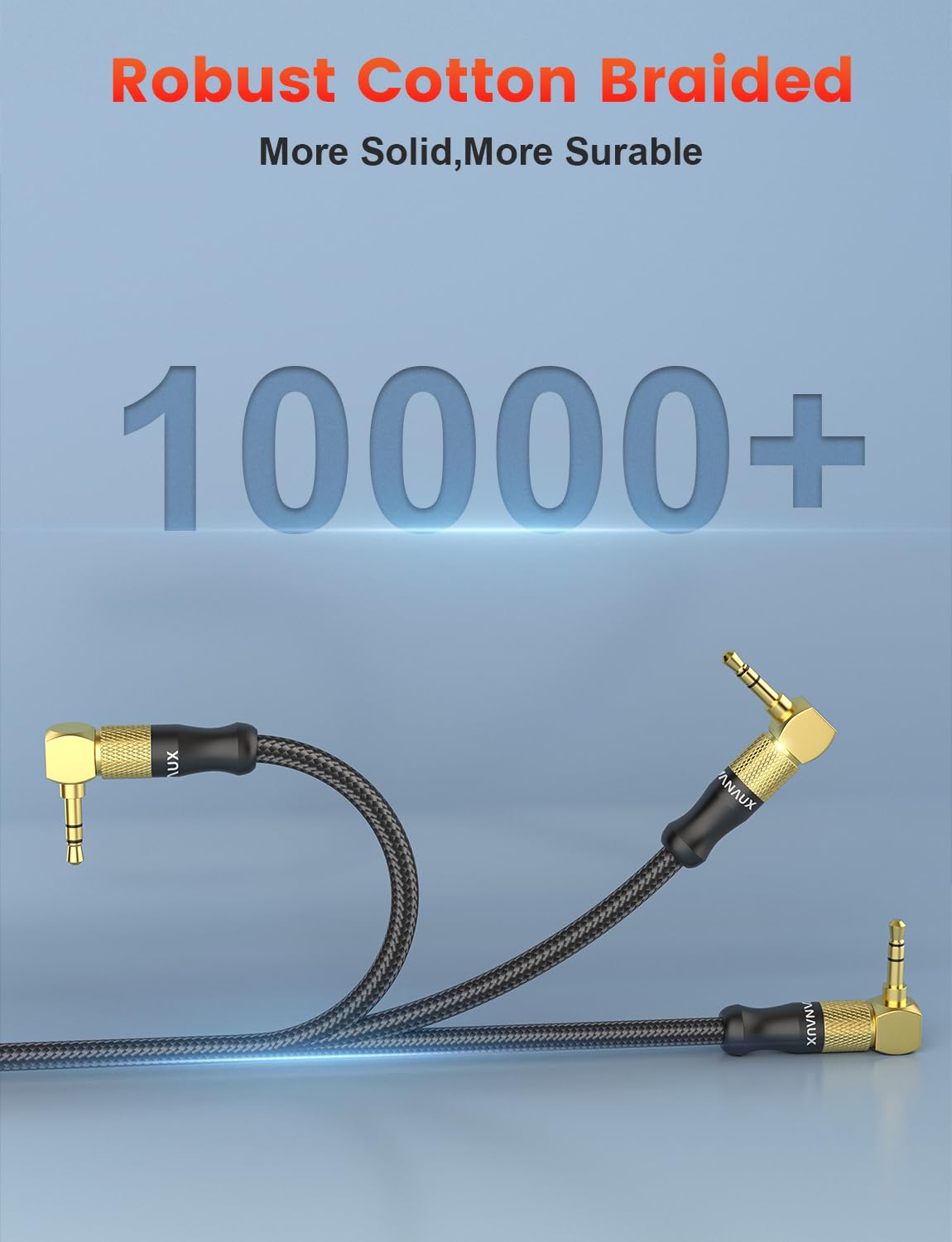 Foto 7 | Cable Auxiliar Vanaux Con Ángulo Recto De 90 Grados, Conector De 3,5 Mm, 8 M - Venta Internacional.