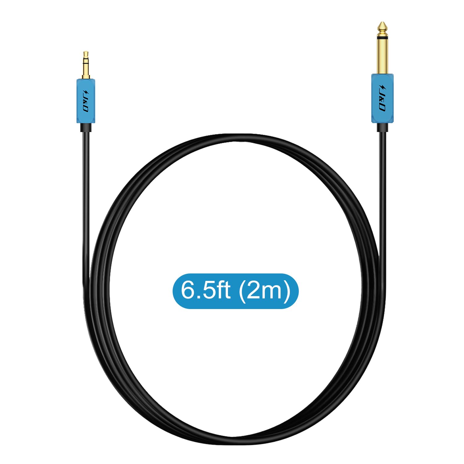 Foto 7 | Cable J&d, Carcasa De Cobre De Alta Resistencia, 6 Pies, 1/4 Ts A 3,5 Mm Trs - Venta Internacional.