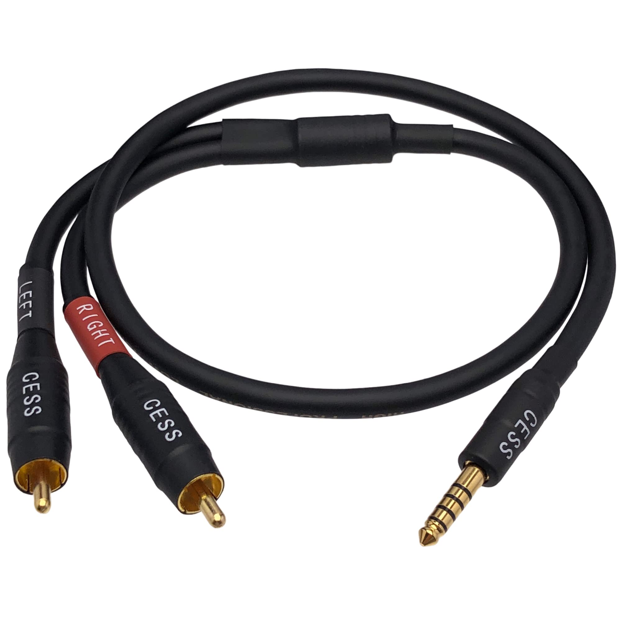 Foto 7 pulgar | Cable Cess-262 Negro De 4,4 Mm A Auriculares Rca/mp3/dac De 60 Cm - Venta Internacional.