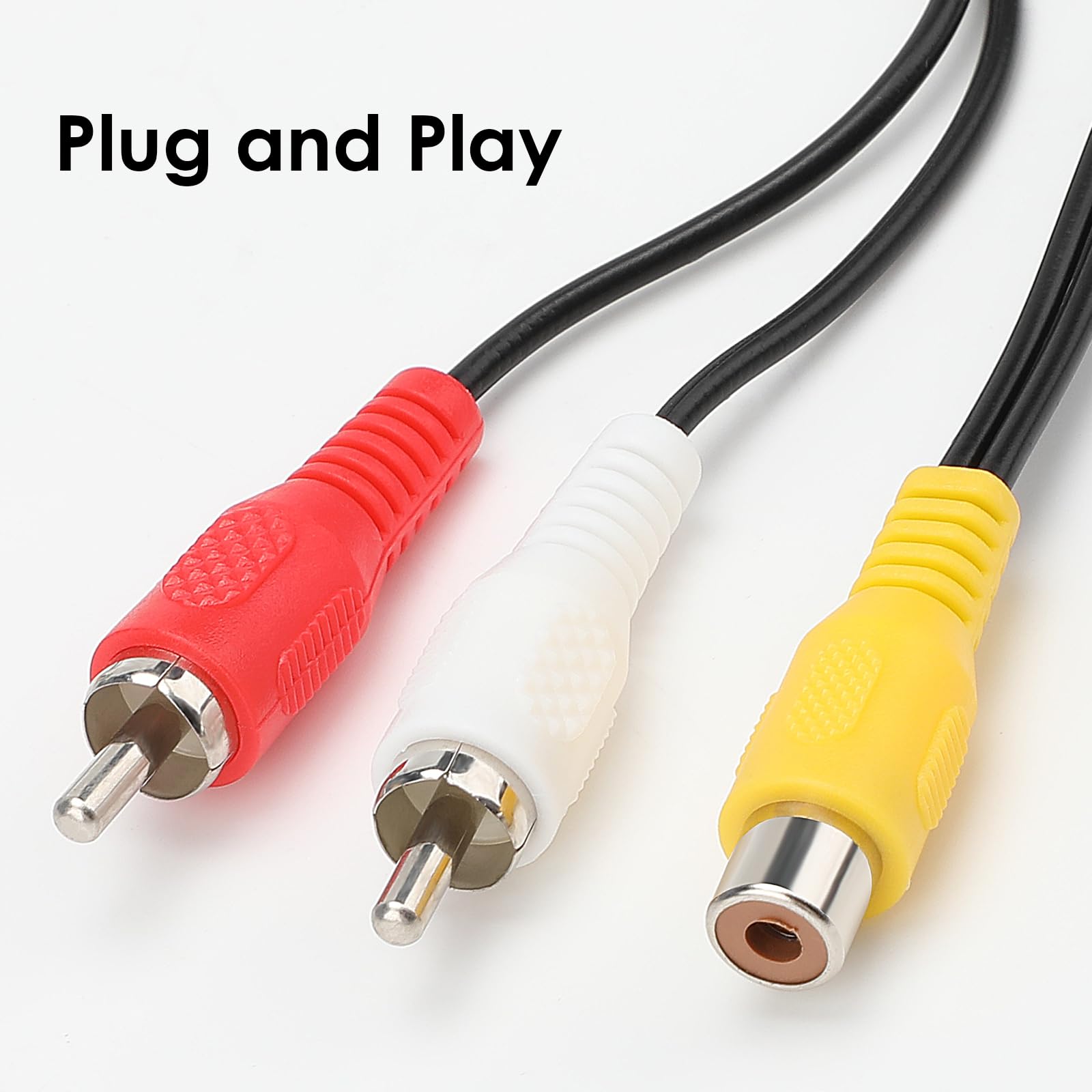 Foto 6 | Divisor Rca Pasow, 1 Hembra A 2 Machos, Estéreo Para Coche, 10 Cm, Paquete De 2 - Venta Internacional.