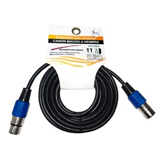 Foto 2 | Extensión Con Conector Canon Macho A Hembra 5m Audiobahn Achm5