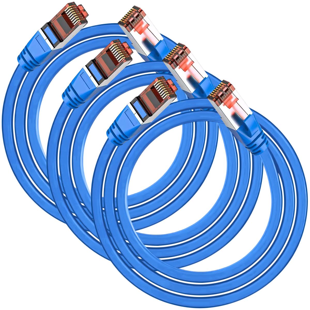 Cables De Red Alta Calidad Mxeou-003 Ventdepot 3 Piezas Azul