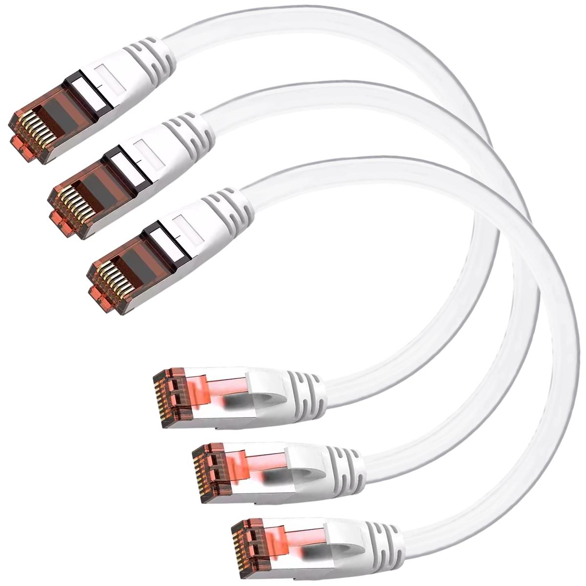 Foto 2 pulgar | Cable De Red Para Computadora Mxehw-003 Ventdepot 3 Piezas Blanco
