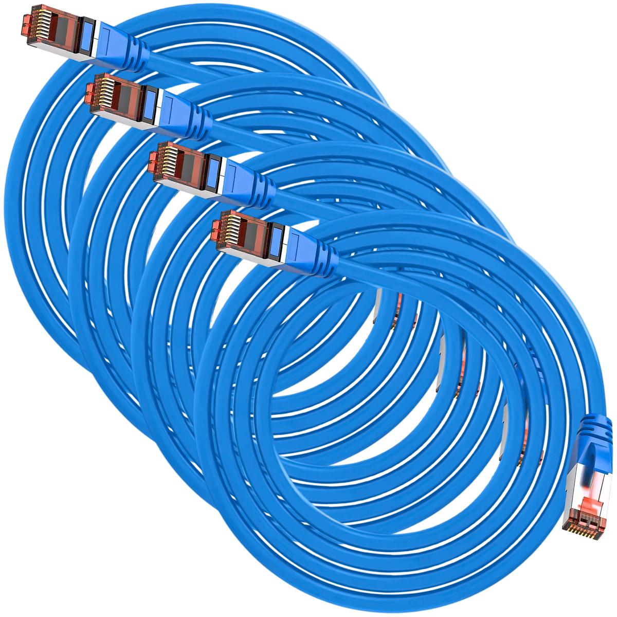 Foto 2 pulgar | Cables De Red Blindados Mxebu-004 Ventdepot 4 Piezas Azul
