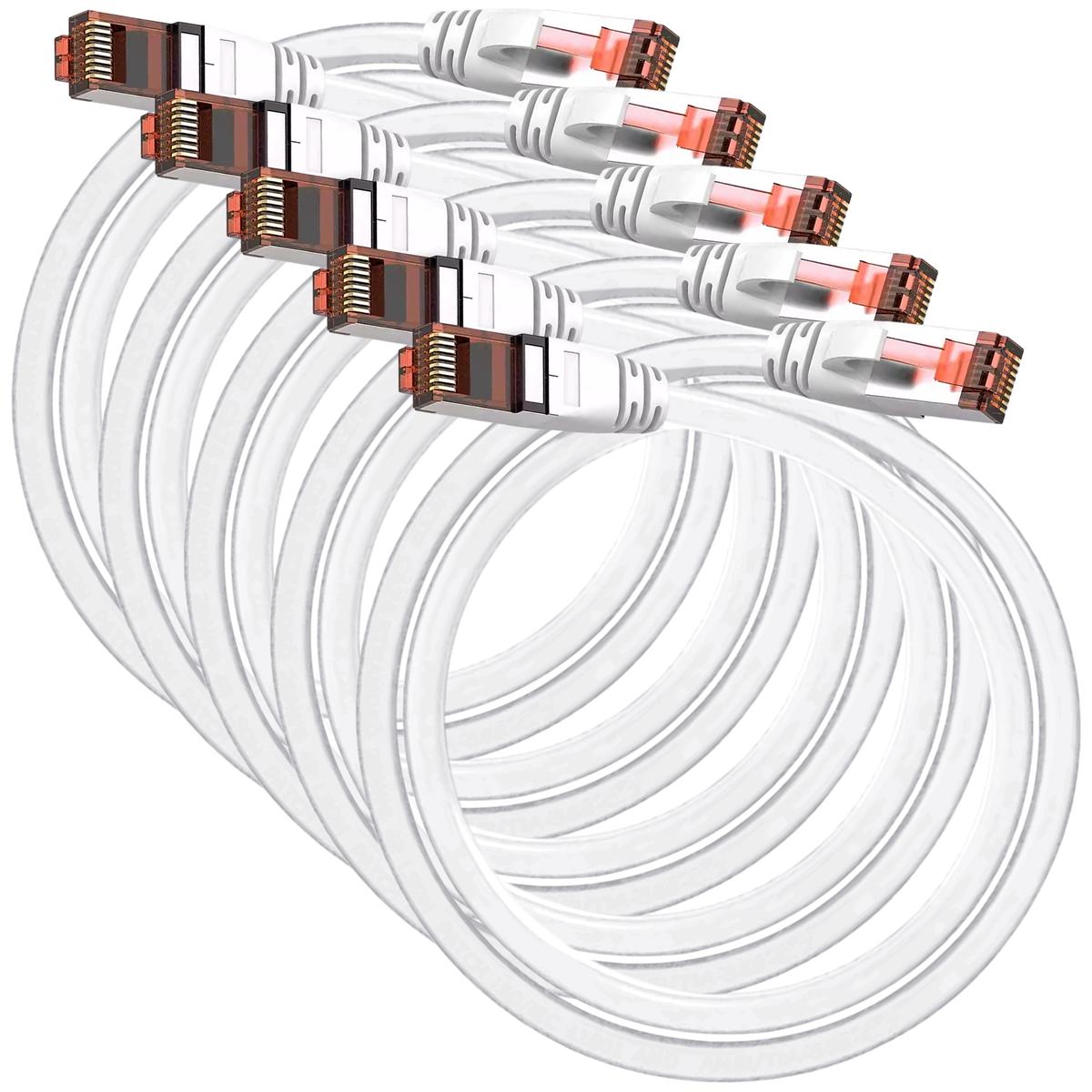 Cables Internet Resistentes Mxeei-005 Ventdepot 5 Piezas Blanco