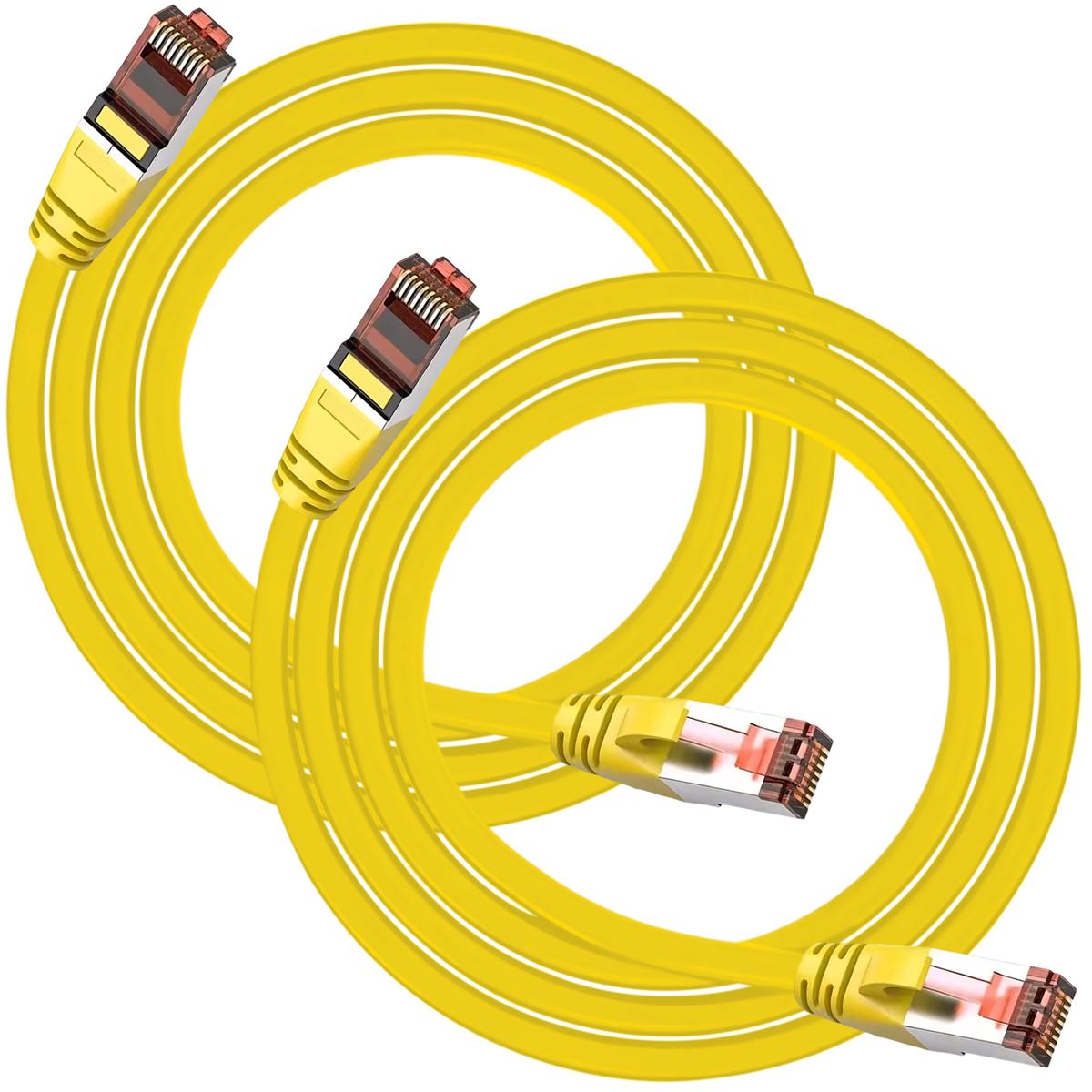 Cables De Red Alta Calidad Mxeyp-002 Ventdepot 2 Piezas Amarillo