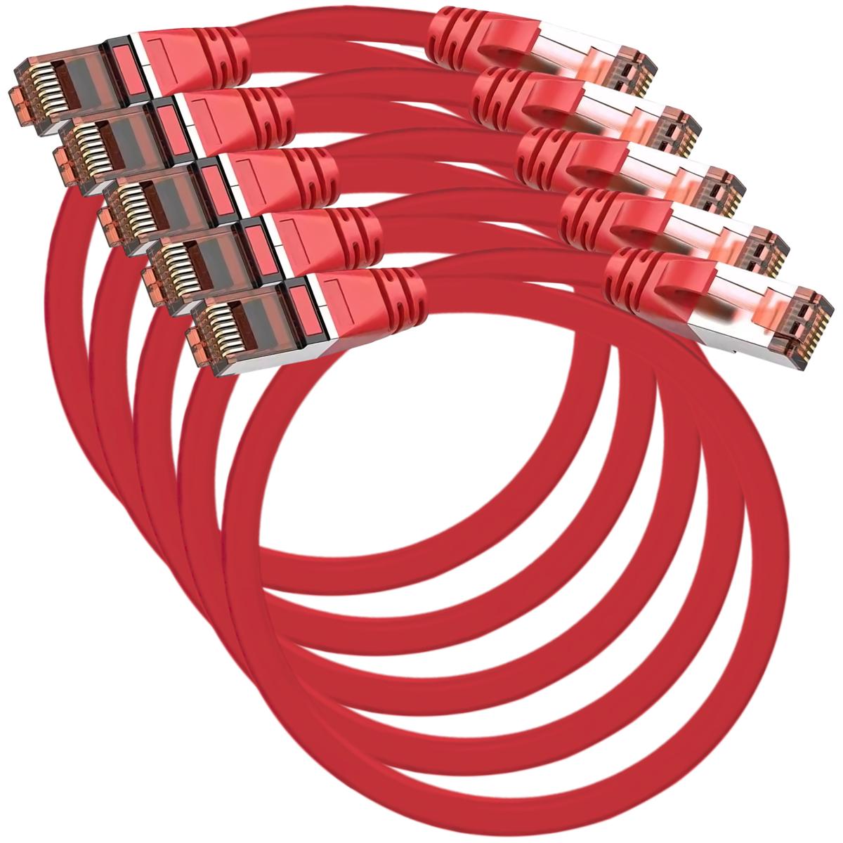 Cables De Internet Computadora Mxeoe-005 Ventdepot 5 Piezas Rojo