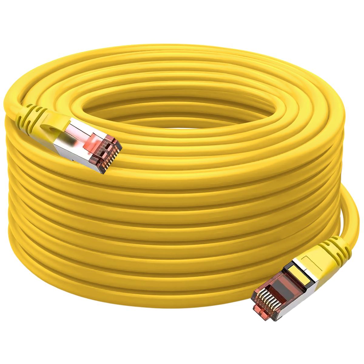 Foto 2 pulgar | Cable Ethernet Doble Blindaje Mxhty-001 Ventdepot 1 Pieza Amarillo