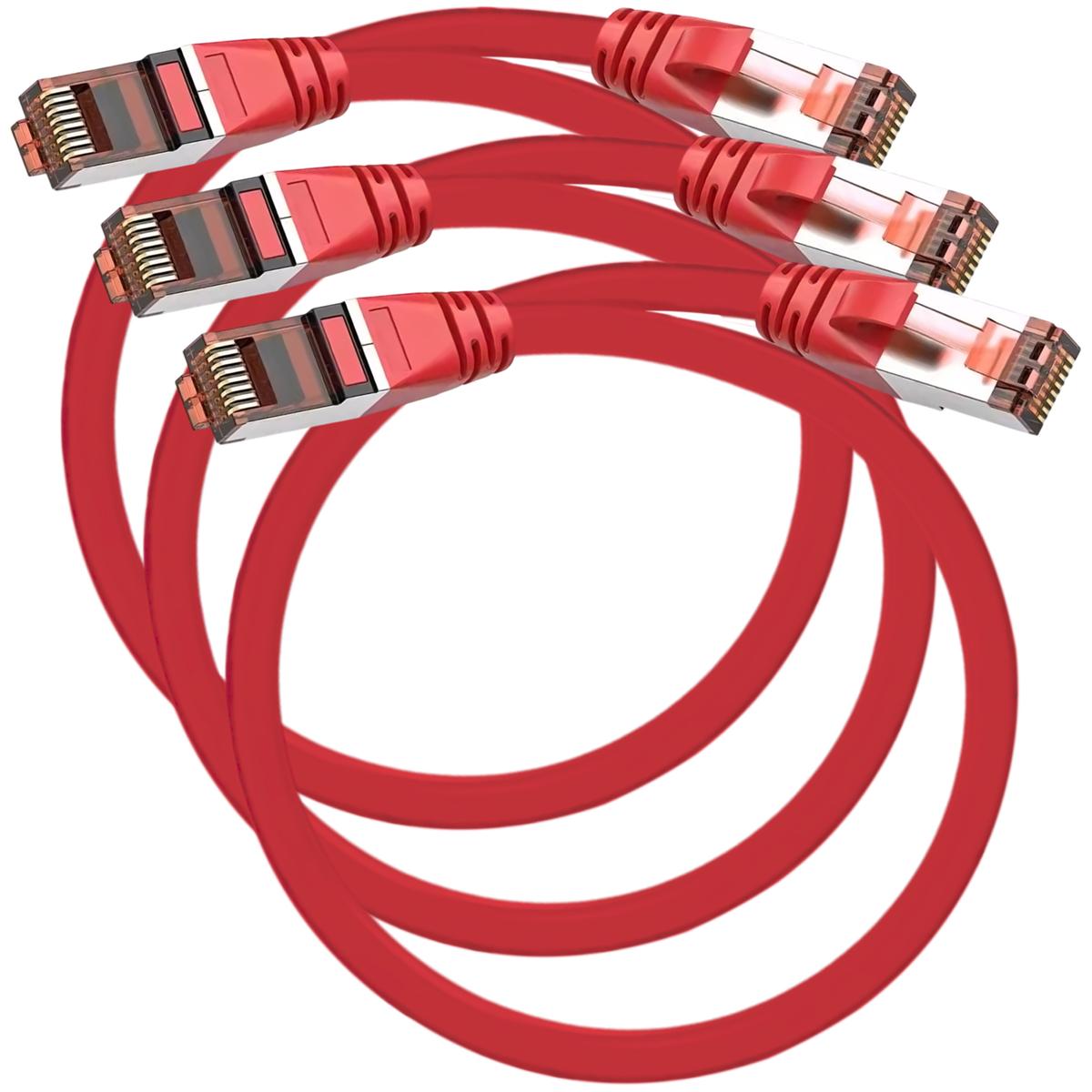 Foto 2 pulgar | Cable Ethernet Alta Velocidad Mxeoe-003 Ventdepot 3 Piezas Rojo