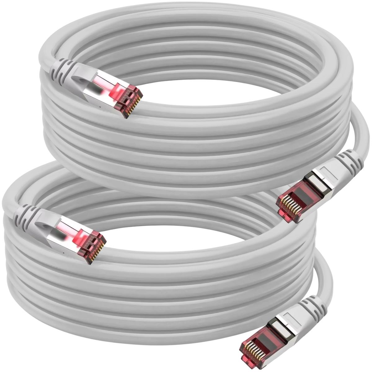 Foto 2 pulgar | Cable Ethernet Doble Blindaje Mxeya-002 Ventdepot 2 Piezas Gris