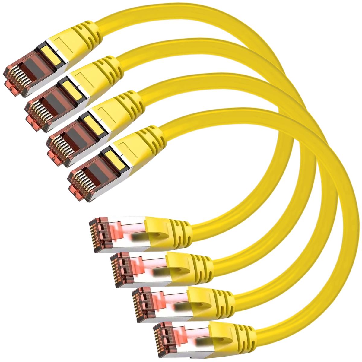 Cables De Red Alta Capacidad Mxehy-004 Ventdepot 4 Piezas Amarillo