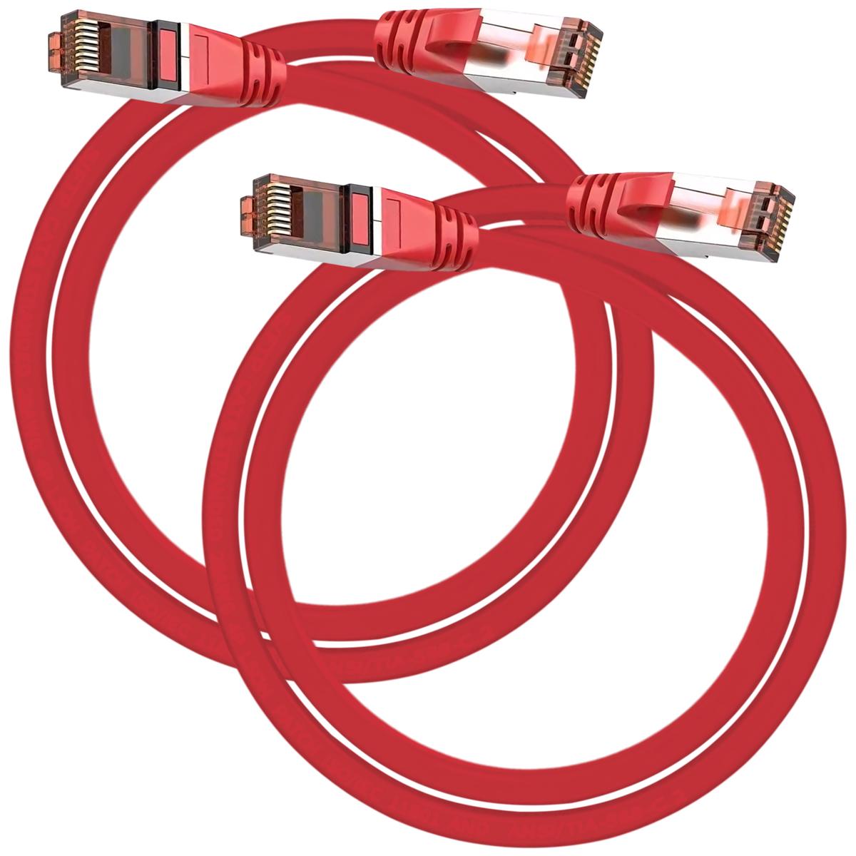 Foto 3 pulgar | Cable Ethernet Doble Blindaje Mxeod-002 Ventdepot 2 Piezas Rojo