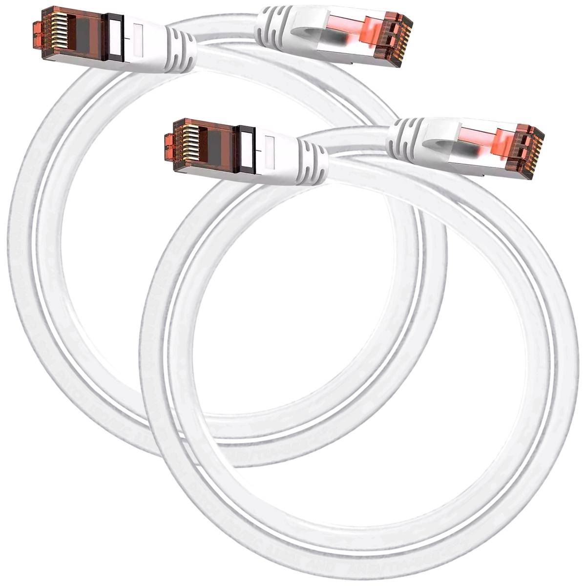 Cables De Red Blindados Mxeei-002 Ventdepot 2 Piezas Blanco
