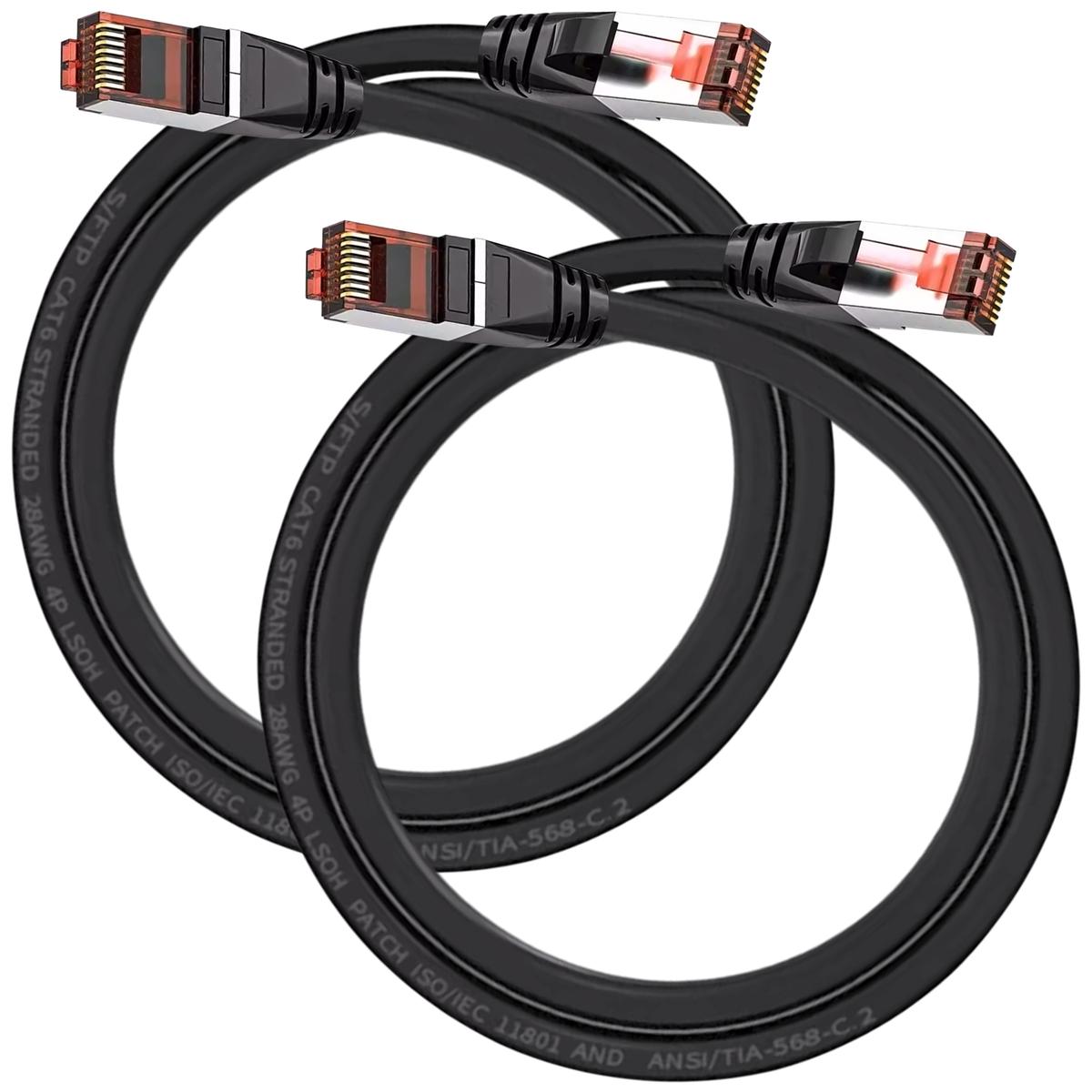 Cables Red Local Mxepk-002 Ventdepot 2 Piezas Negro
