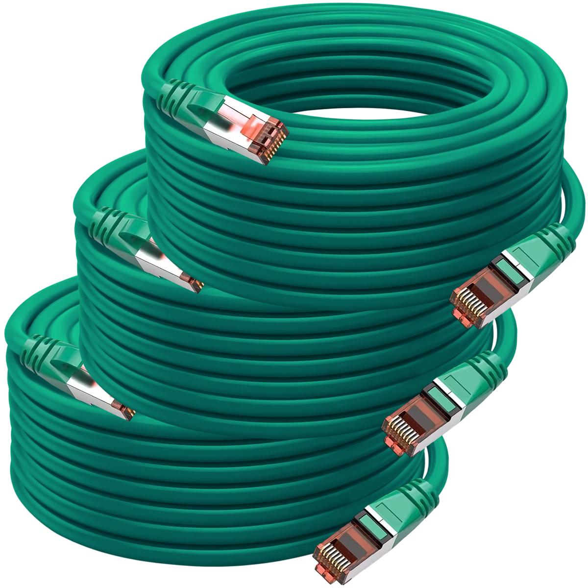 Foto 2 pulgar | Cables De Red Par Trenzado Mxtnh-003 Ventdepot 3 Piezas Verde