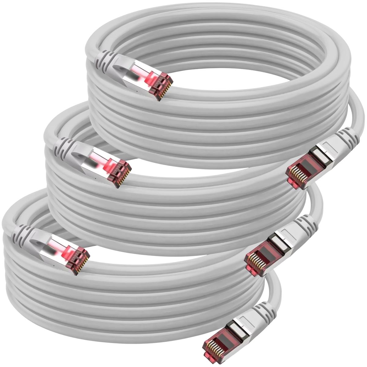 Foto 2 pulgar | Cables Ethernet Conexión Rápida Mxeya-003 Ventdepot 3 Piezas Gris