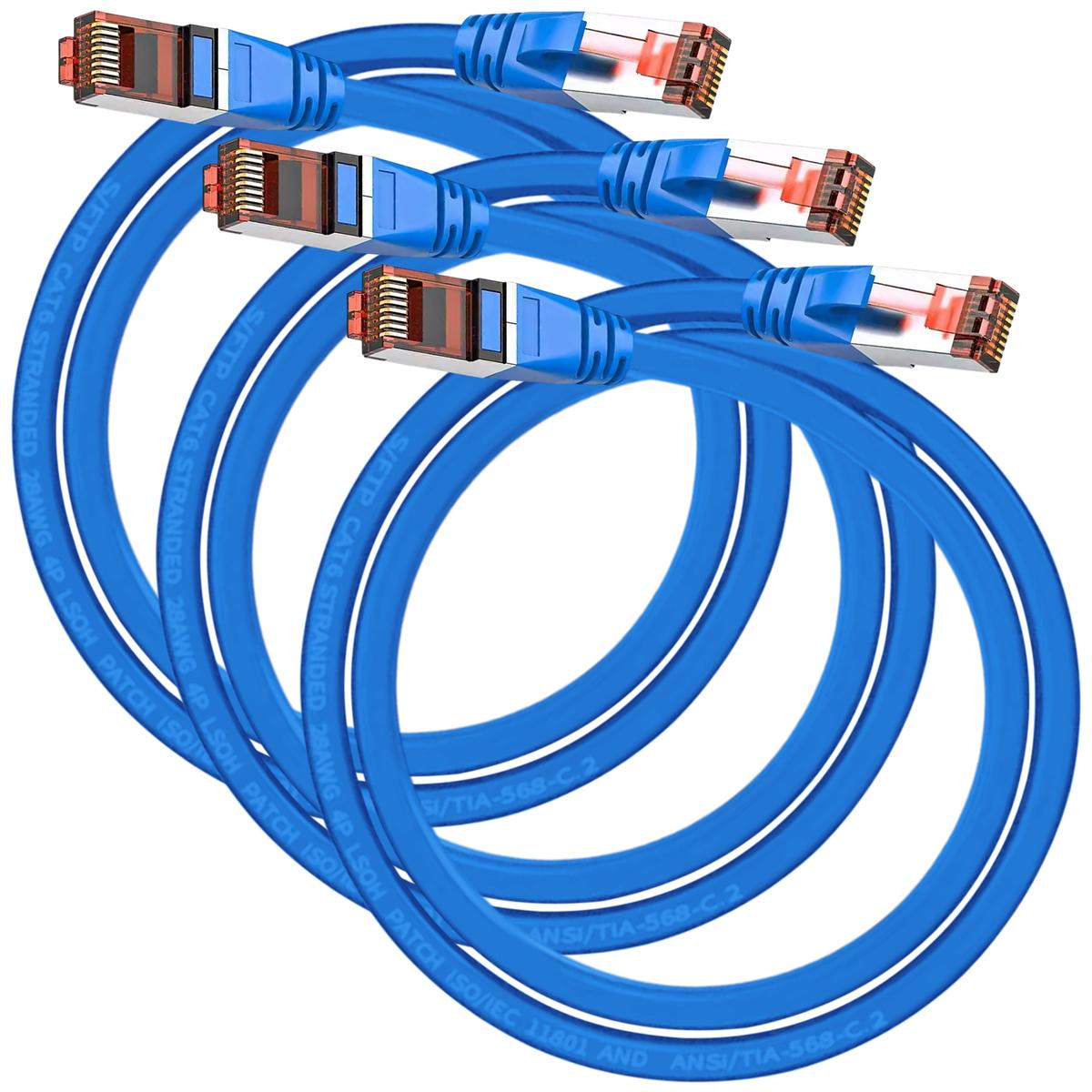 Cables De Red Blindados Mxeoh-003 Ventdepot 3 Piezas Azul
