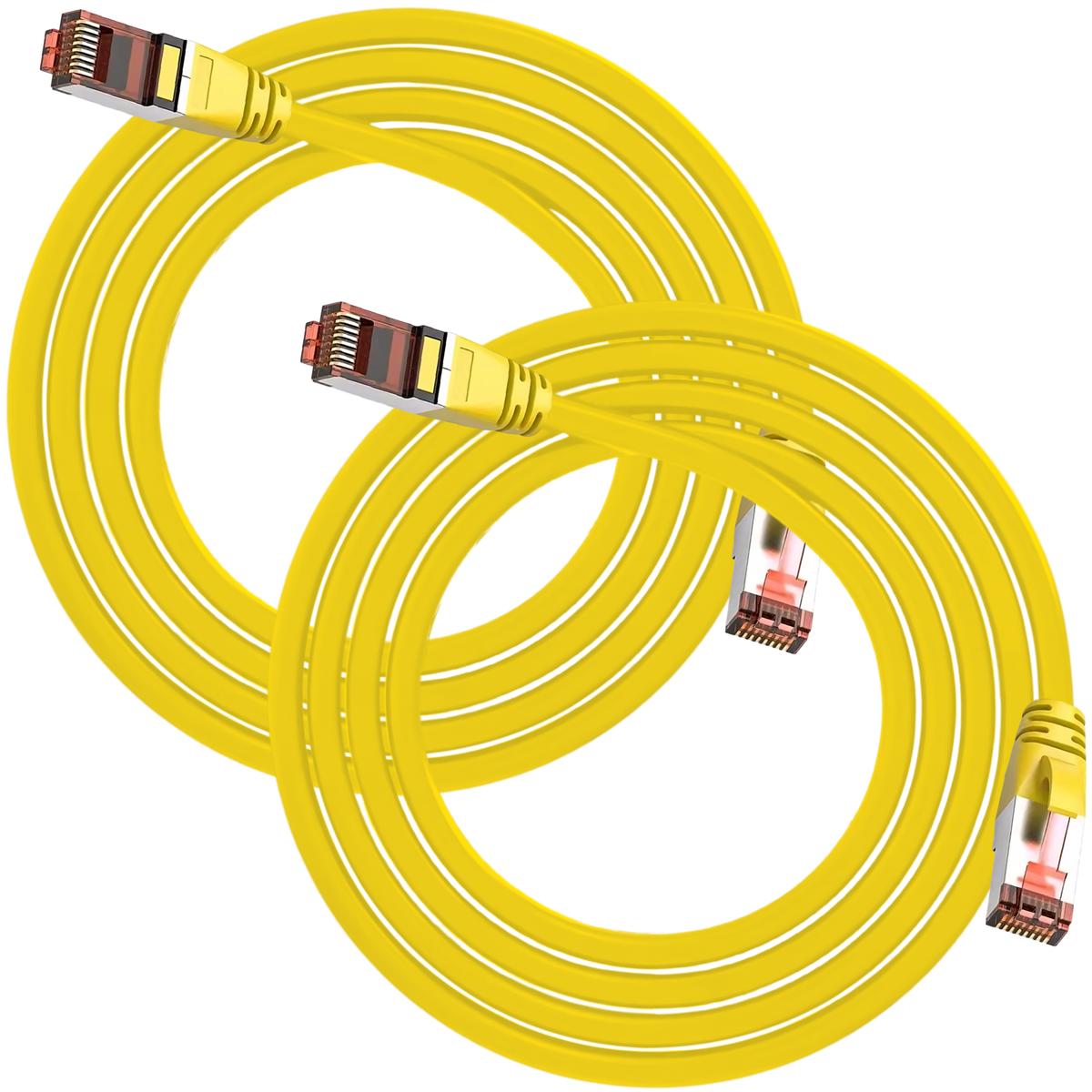 Foto 2 pulgar | Cable Ethernet Doble Blindaje Mxewo-002 Ventdepot 2 Piezas Amarillo