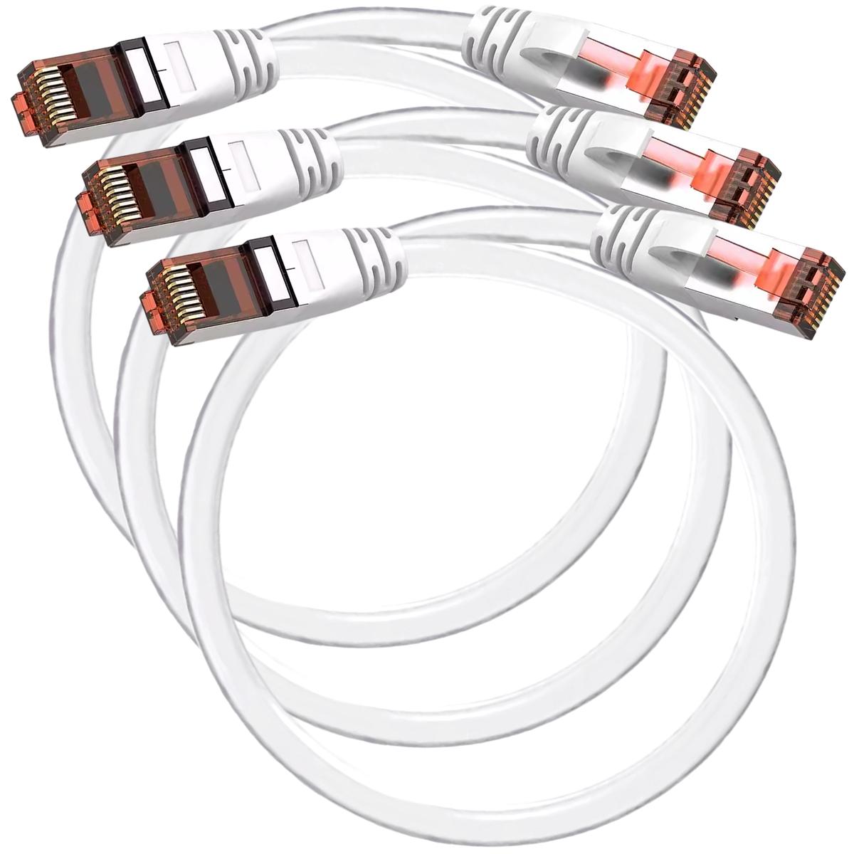 Foto 3 pulgar | Cables Red Uso Profesional Mxehi-003 Ventdepot 3 Piezas Blanco