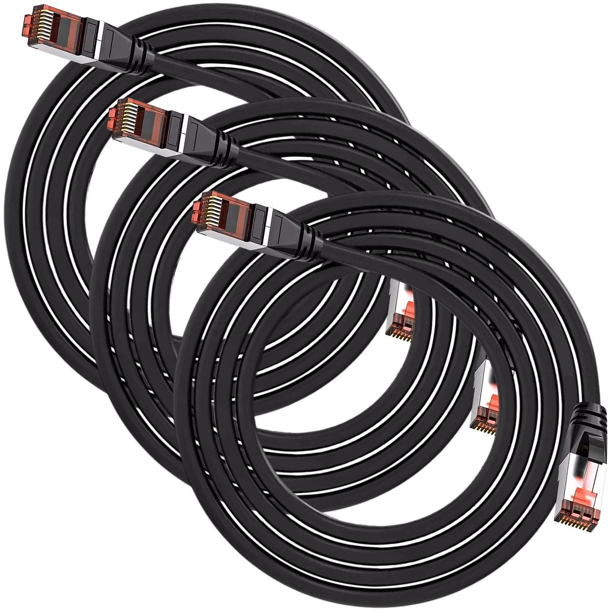 Foto 2 pulgar | Cable De Red Fácil Instalación Mxebp-003 Ventdepot 3 Piezas Negro