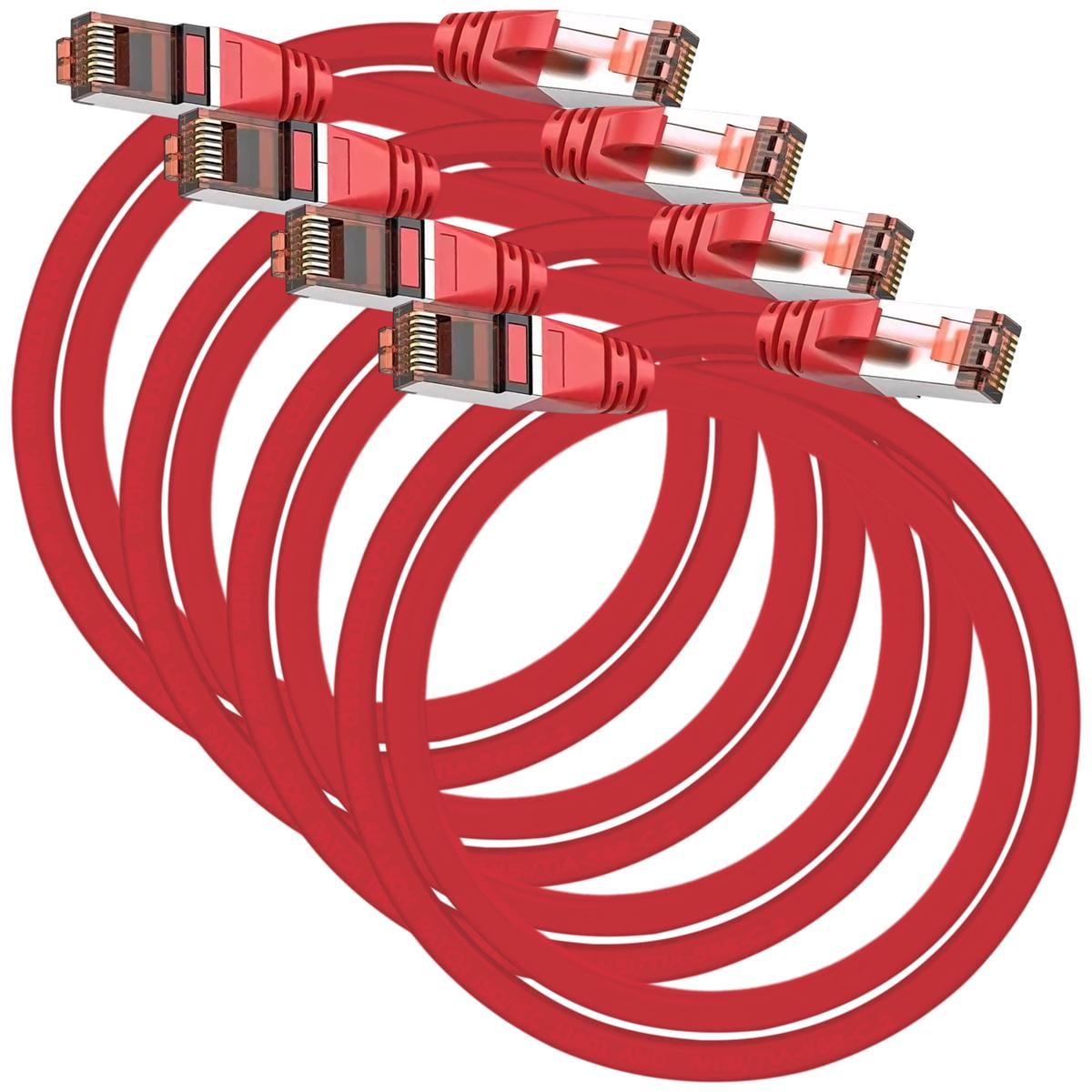 Cable De Red Calidad Superior Mxeod-004 Ventdepot 4 Piezas Rojo $580
